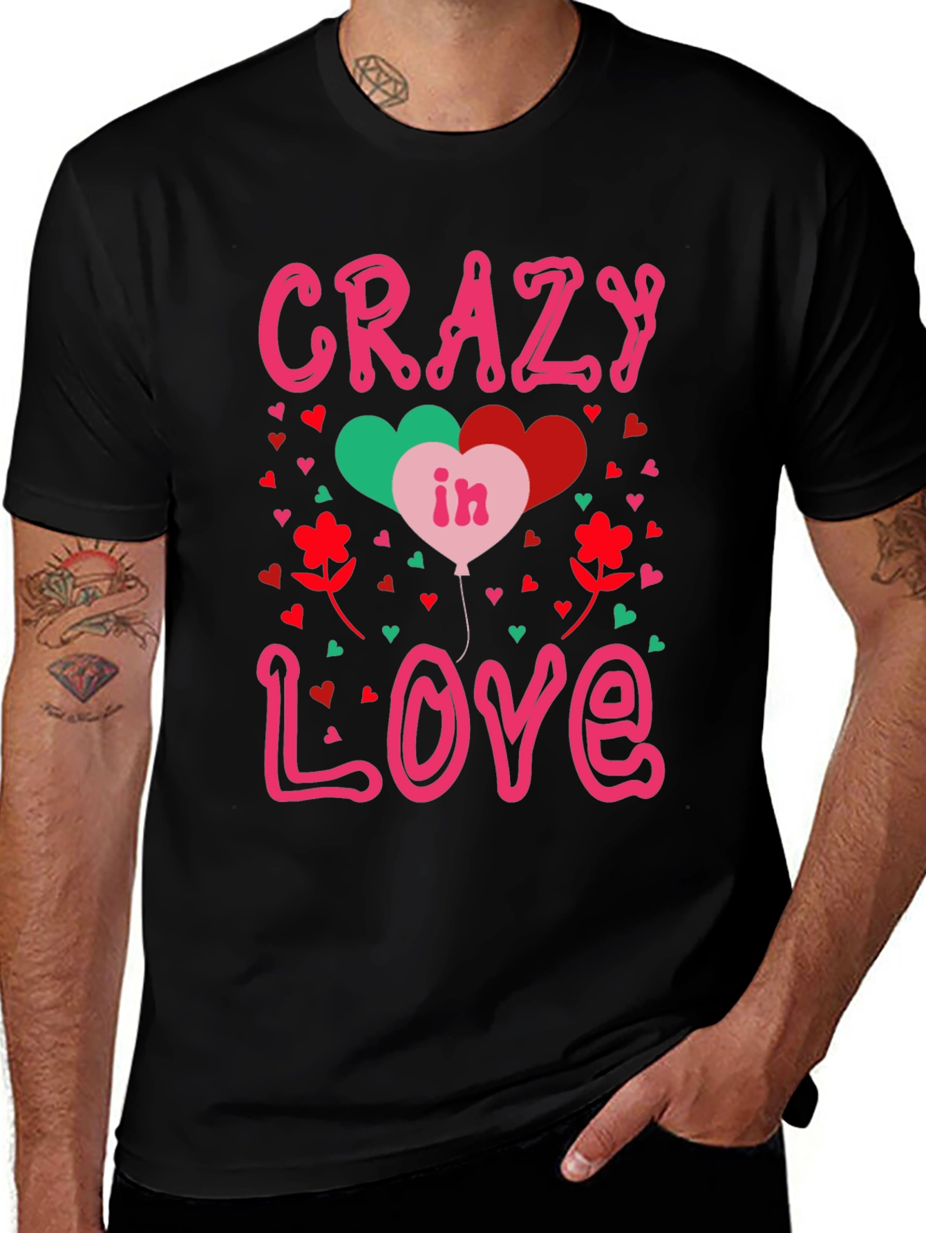 Crazy in Love Valentines Graphic Tee