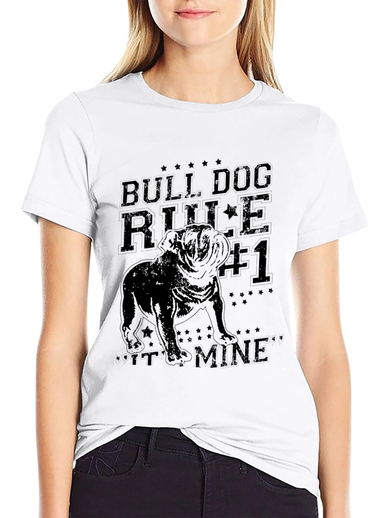 Bulldog Rule #1 T-Shirt - Its Mine! Graphic Tee