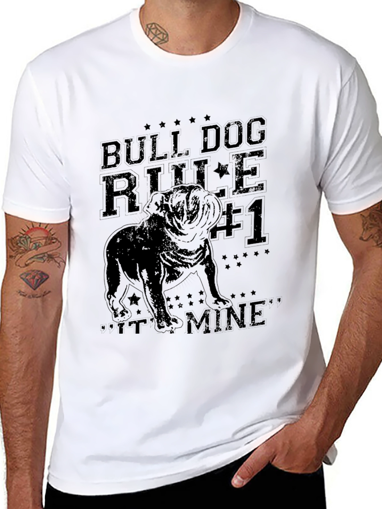 Bulldog Rule #1 T-Shirt - Its Mine! Graphic Tee
