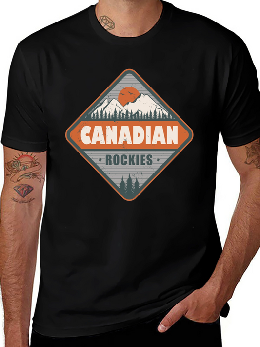Canadian Rockies Graphic Tee - Vintage Style