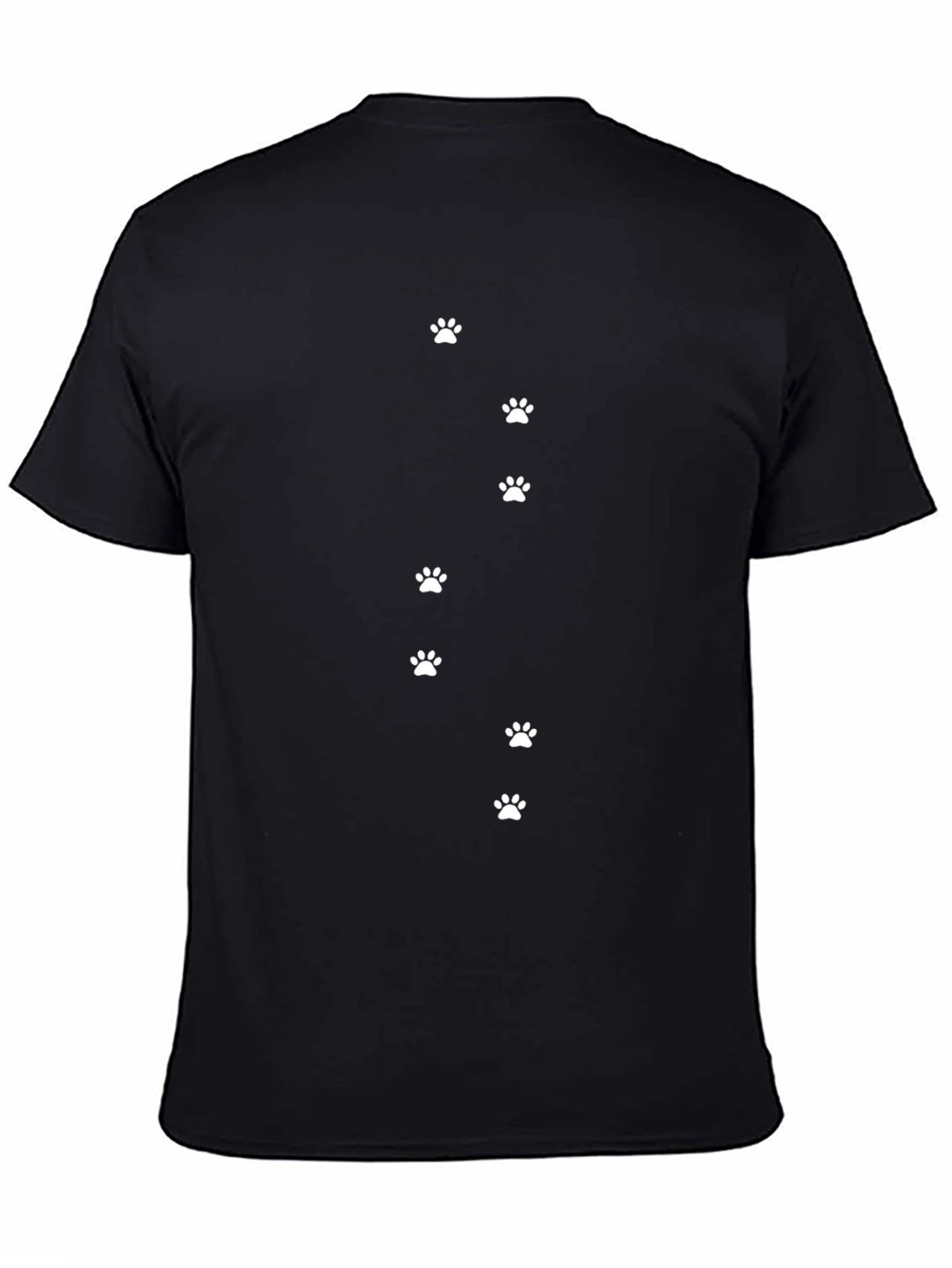 Paw Print Trail Black T-Shirt