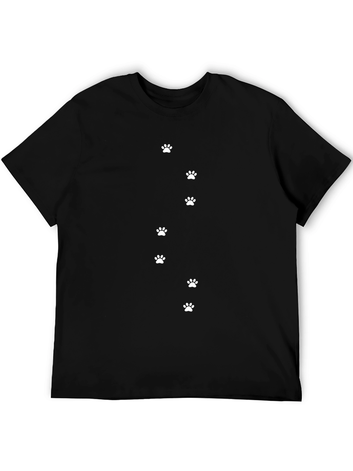 Paw Print Trail Black T-Shirt