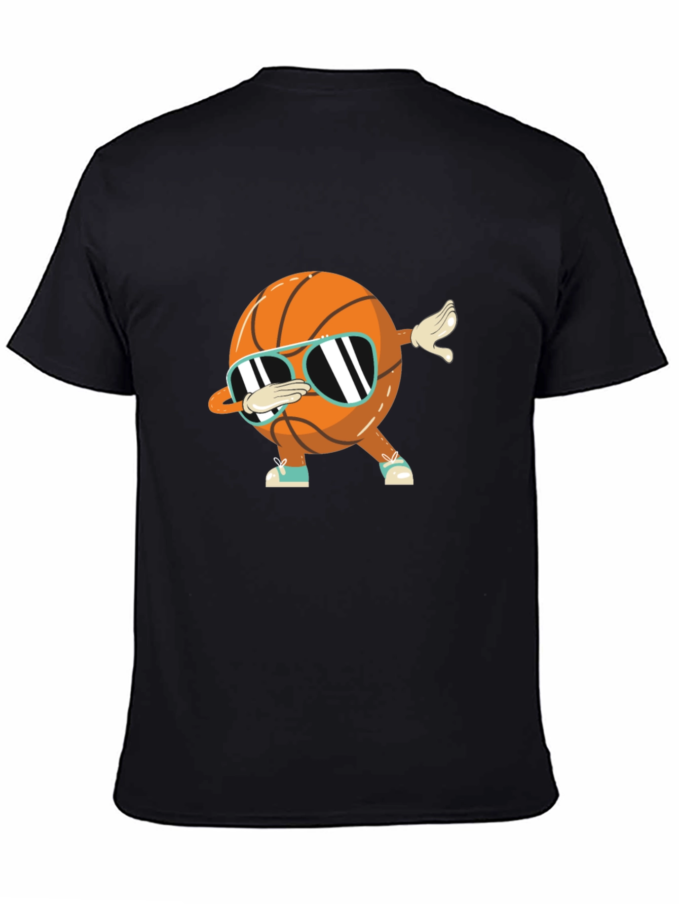Dabbing Basketball Graphic Tee - Black
