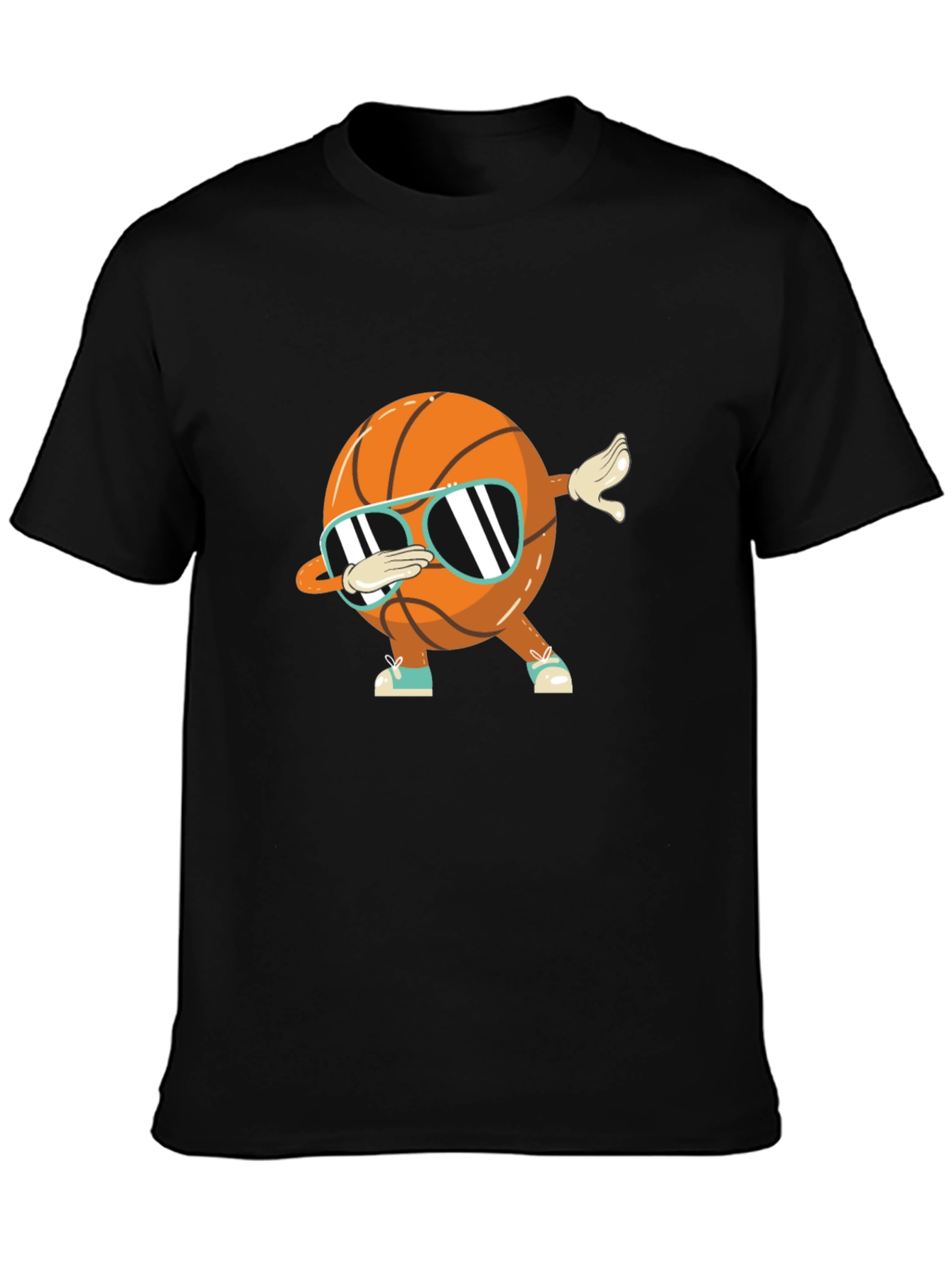 Dabbing Basketball Graphic Tee - Black