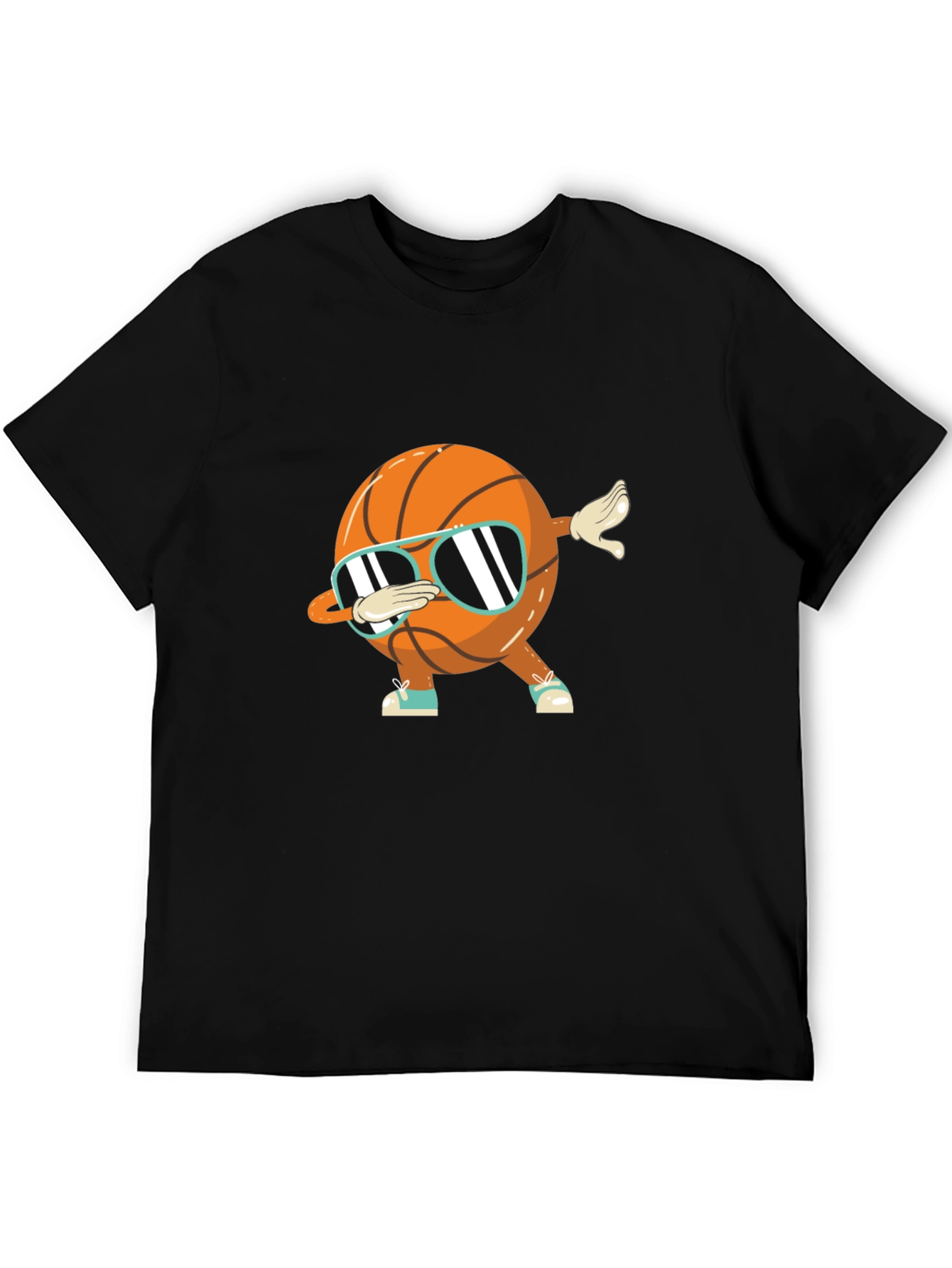 Dabbing Basketball Graphic Tee - Black