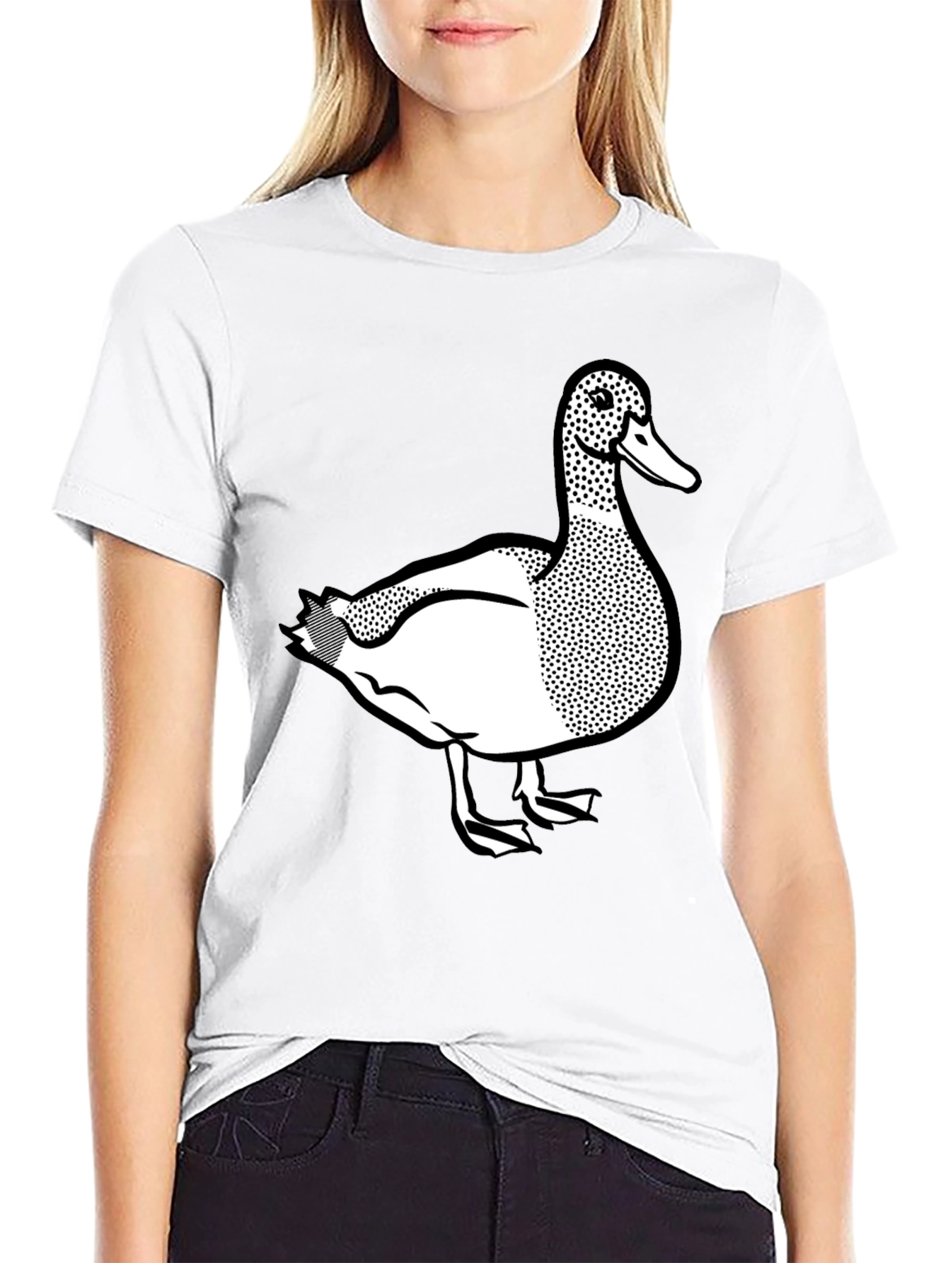 Duck Graphic Tee - Classic Black Cotton T-Shirt