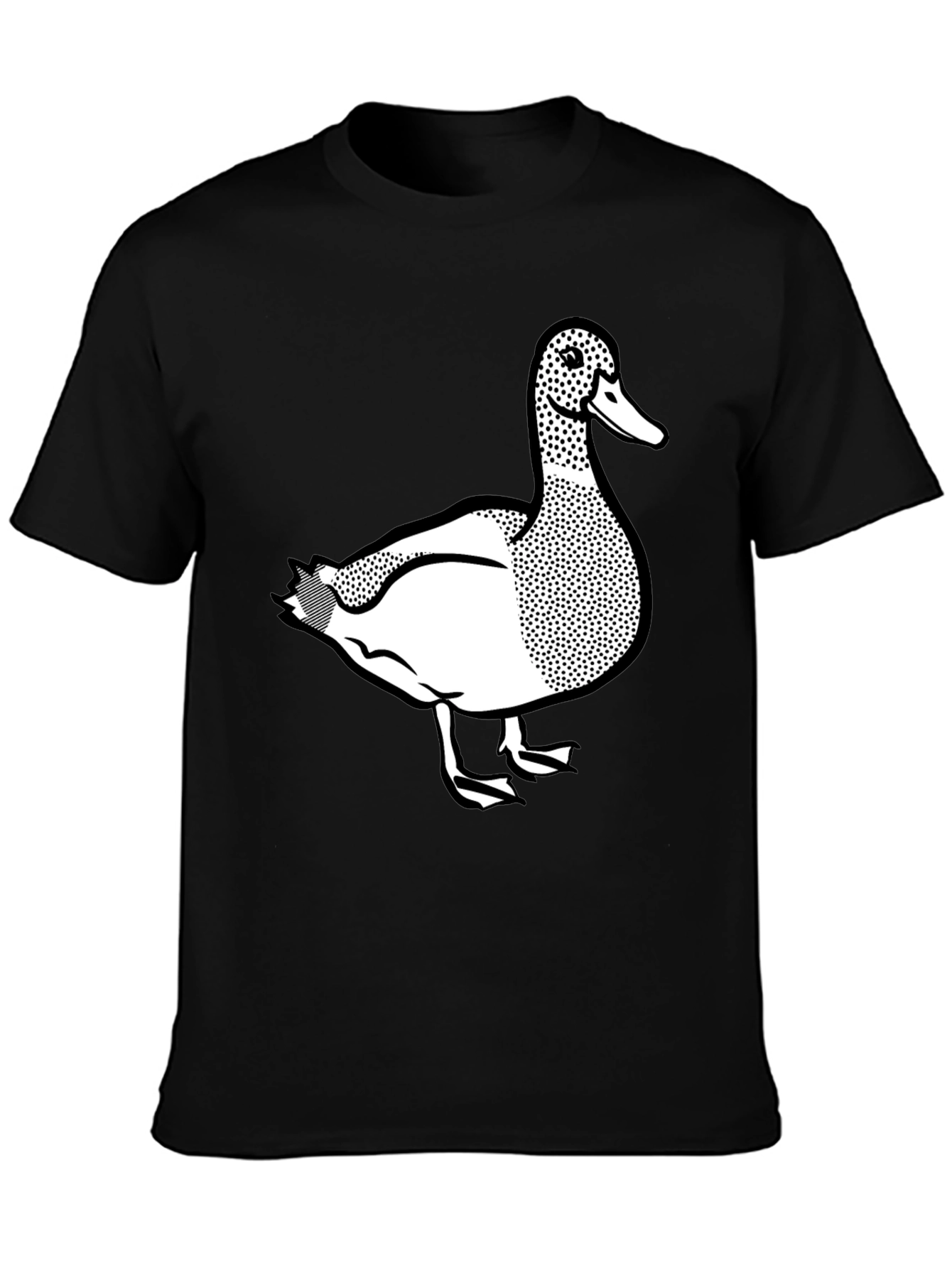 Duck Graphic Tee - Classic Black Cotton T-Shirt