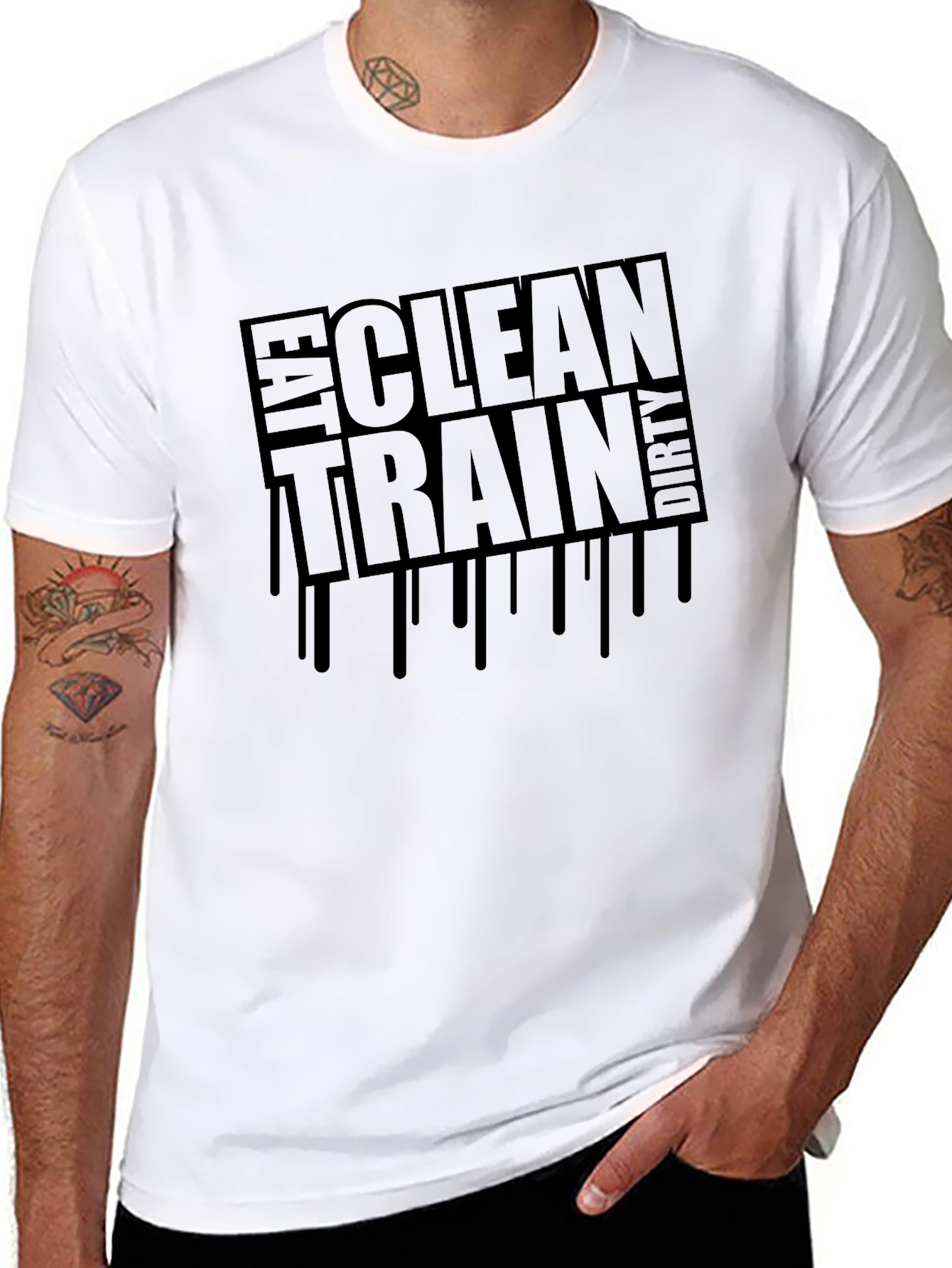 Eat Clean Train Dirty Graphic T-Shirt