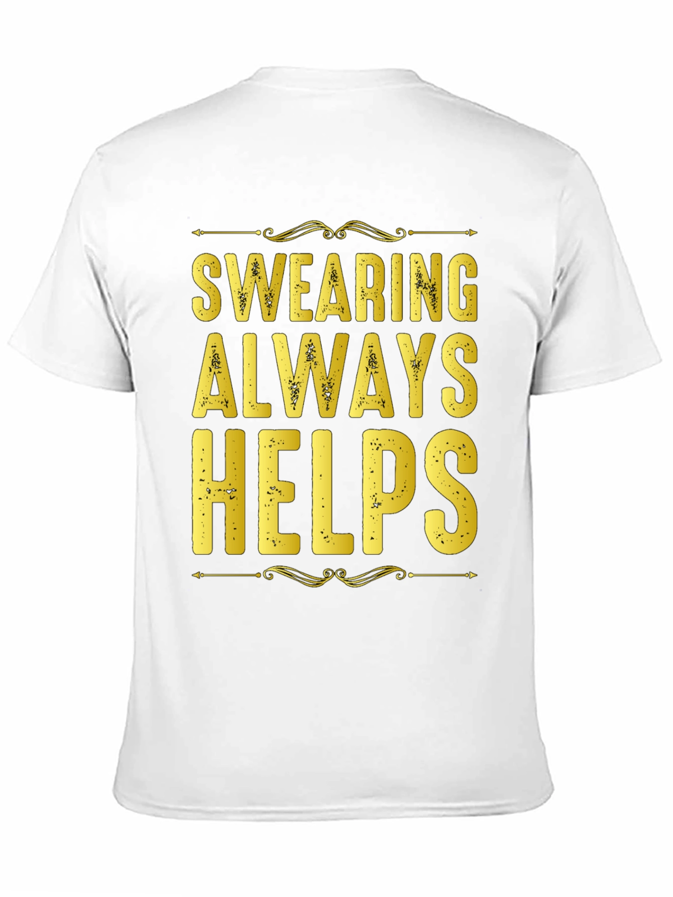 Swearing Always Helps Graphic Tee - Black T-Shirt