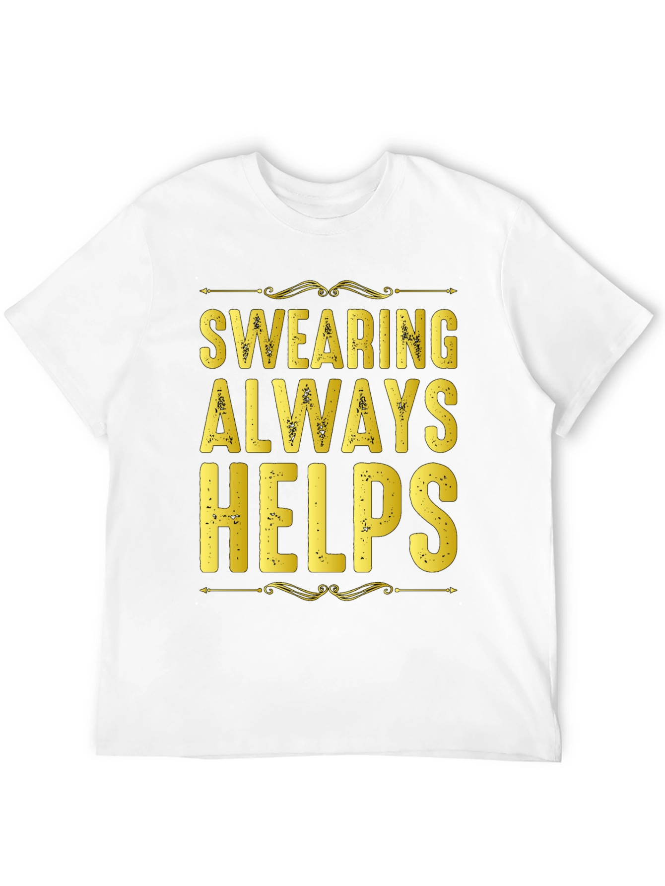 Swearing Always Helps Graphic Tee - Black T-Shirt