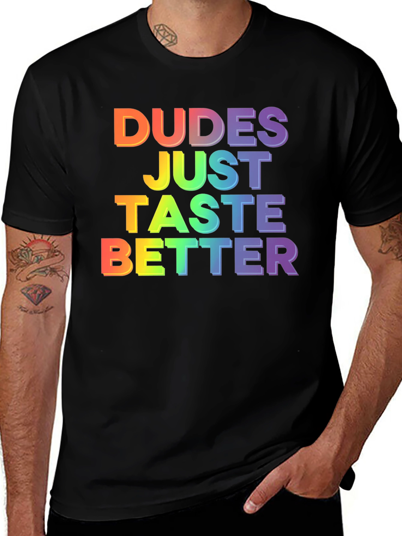 Dudes Taste Better Graphic Tee - Pride LGBTQ T-Shirt