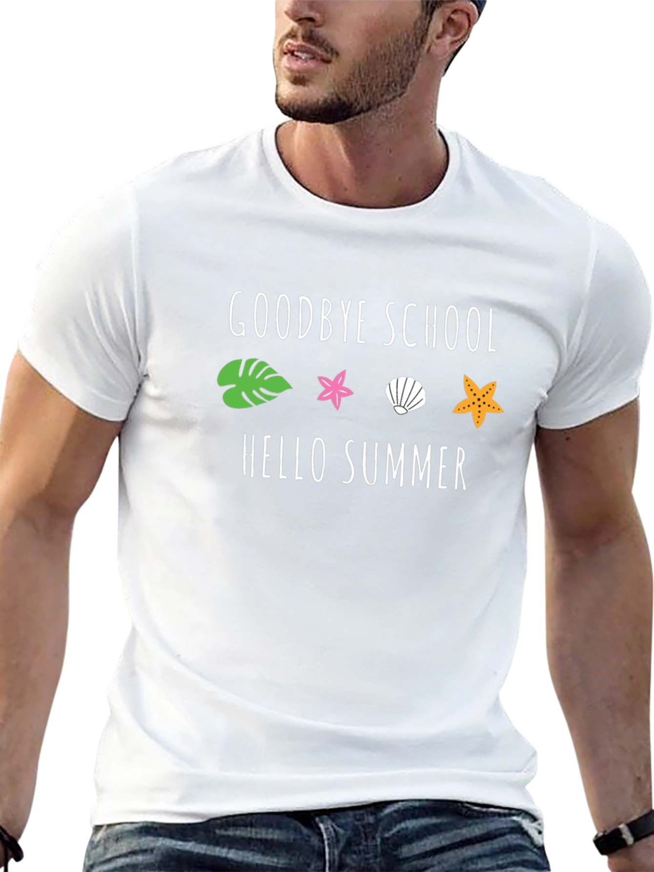 Goodbye School Hello Summer Graphic T-Shirt