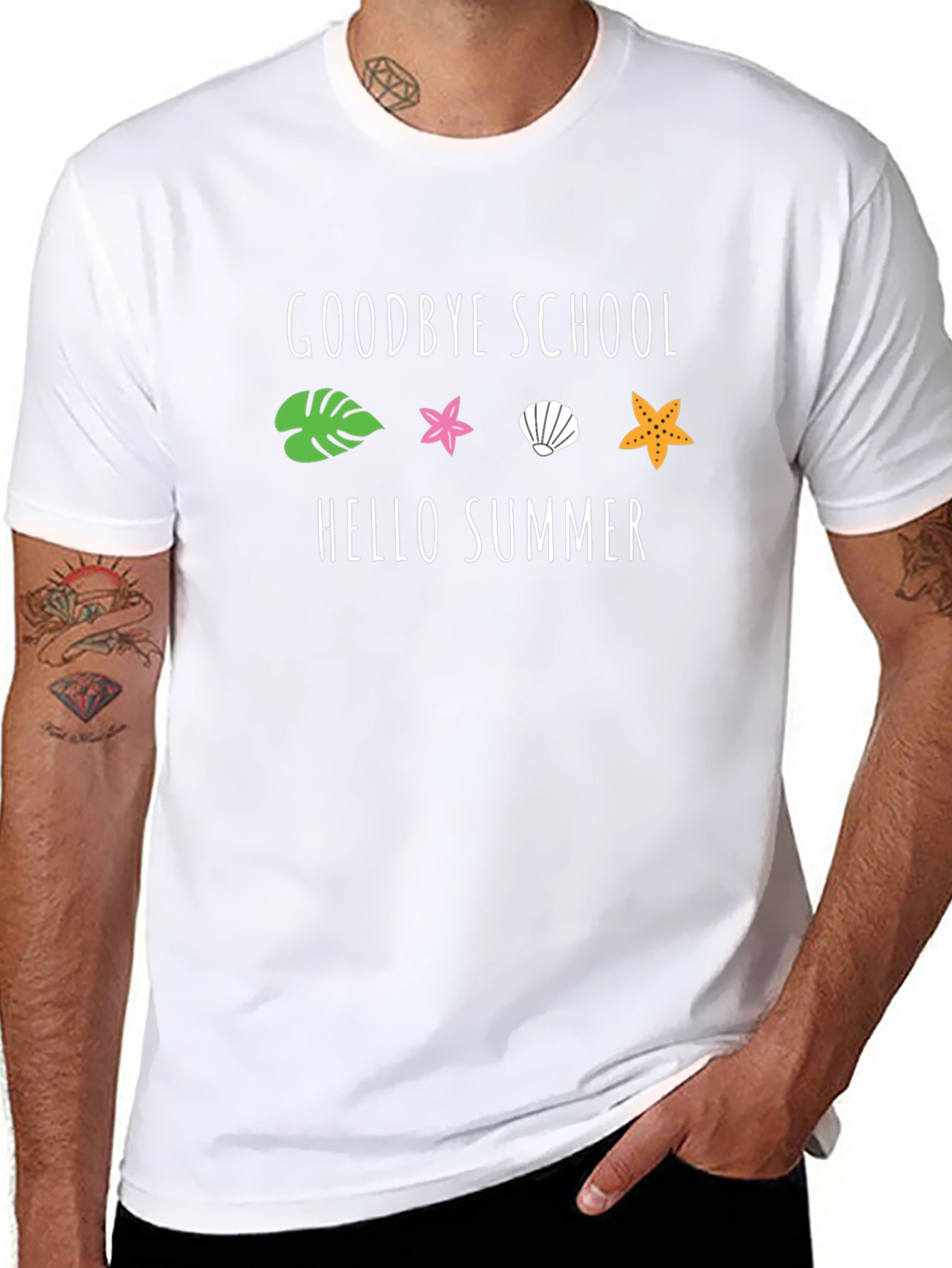 Goodbye School Hello Summer Graphic T-Shirt