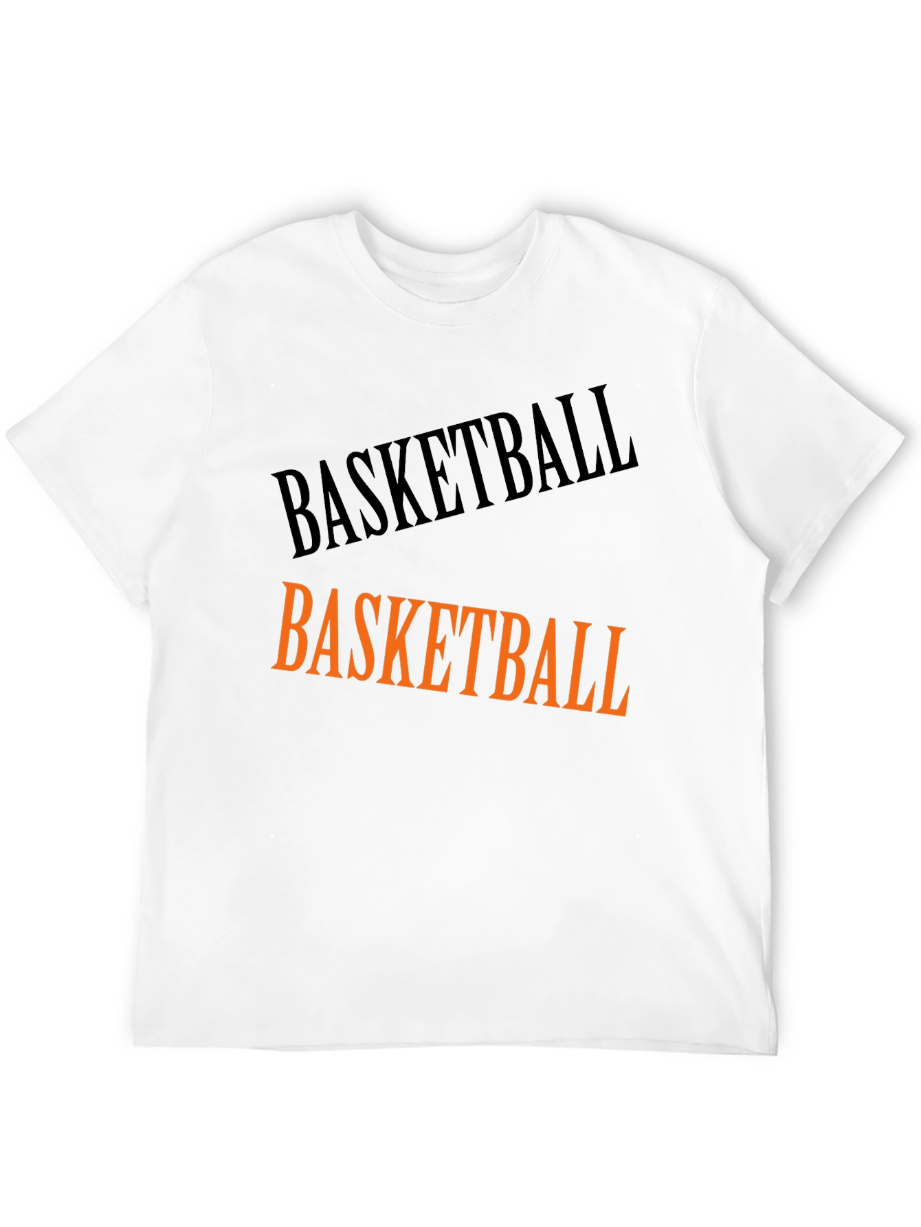 Basketball Graphic Tee - Black Cotton T-Shirt
