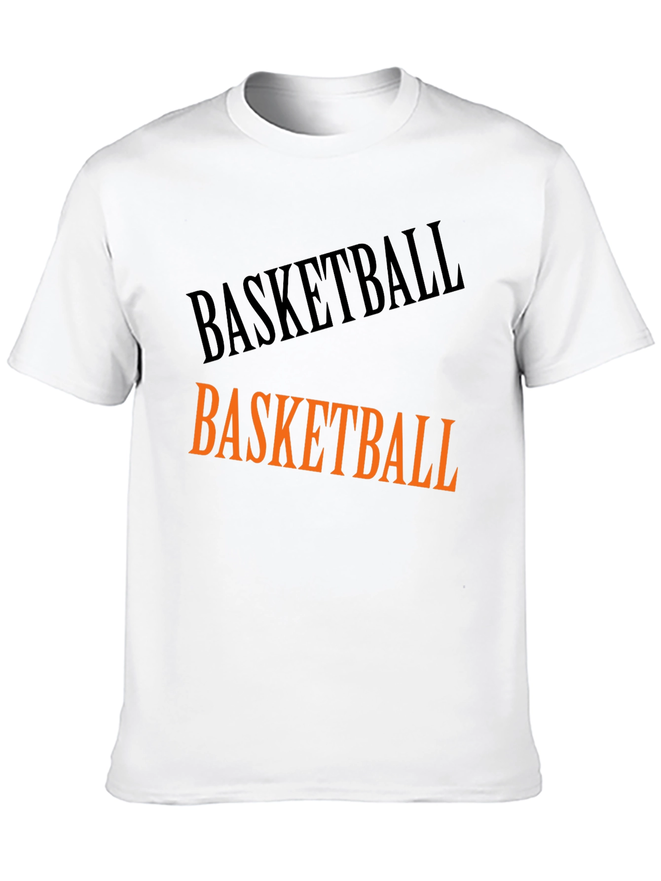 Basketball Graphic Tee - Black Cotton T-Shirt