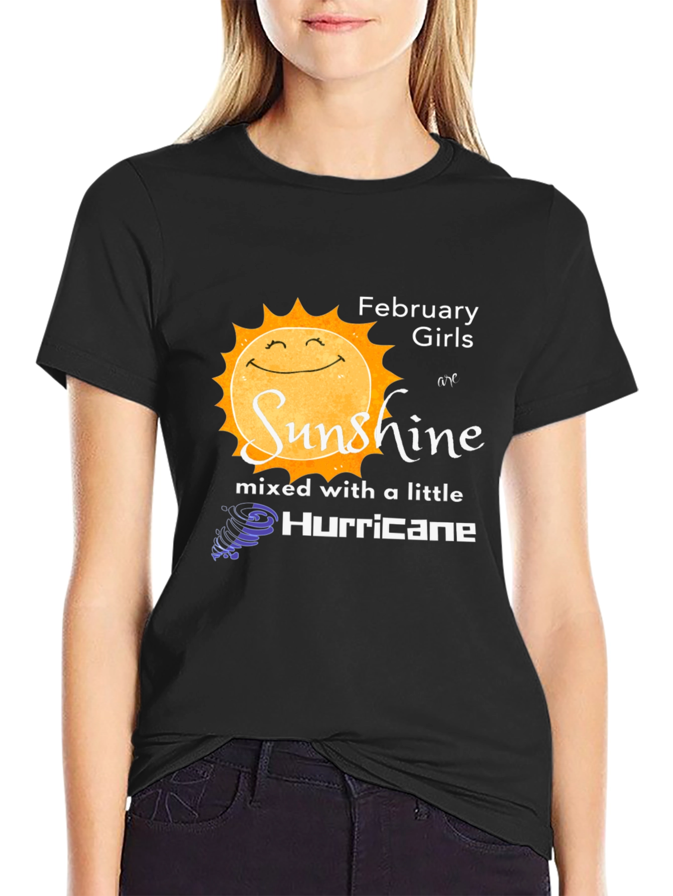 February Girls Sunshine Hurricane Graphic T-Shirt