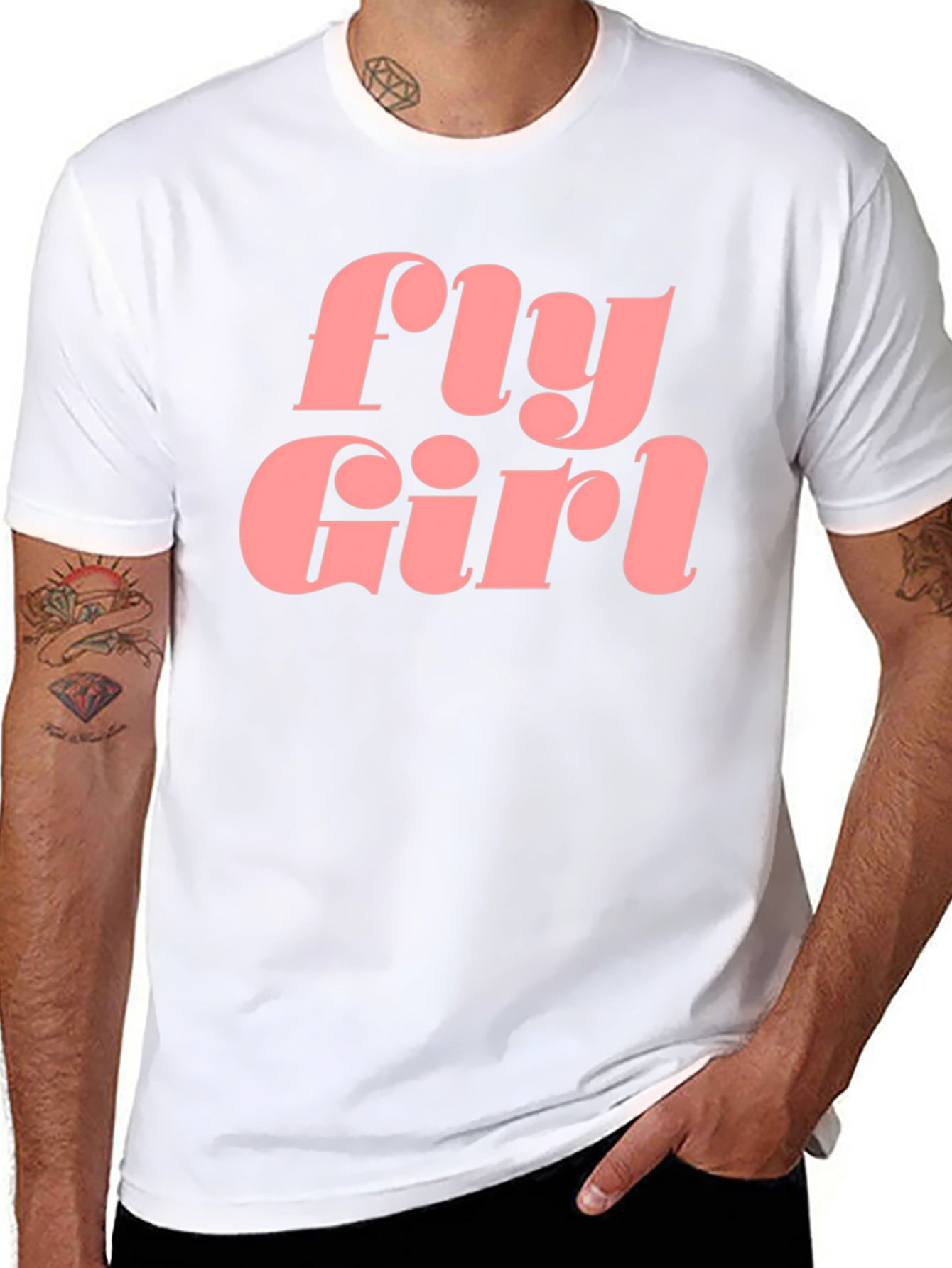 Fly Girl Graphic Tee - Retro Style Black T-Shirt