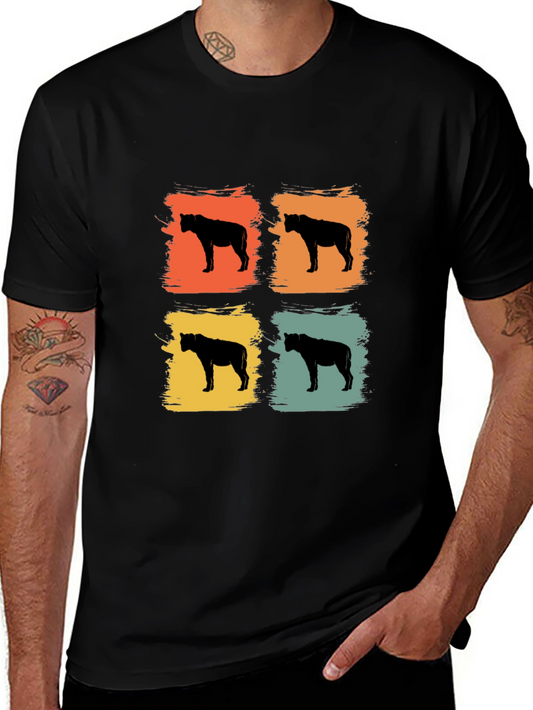 Retro Hyena Silhouette T-Shirt - Cool Graphic Tee