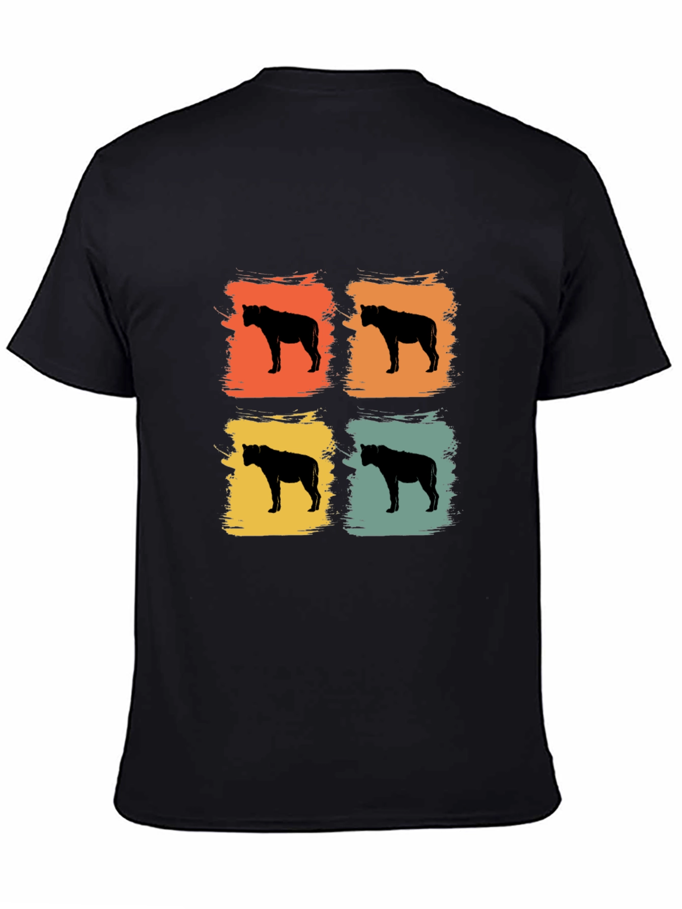 Retro Hyena Silhouette T-Shirt - Cool Graphic Tee