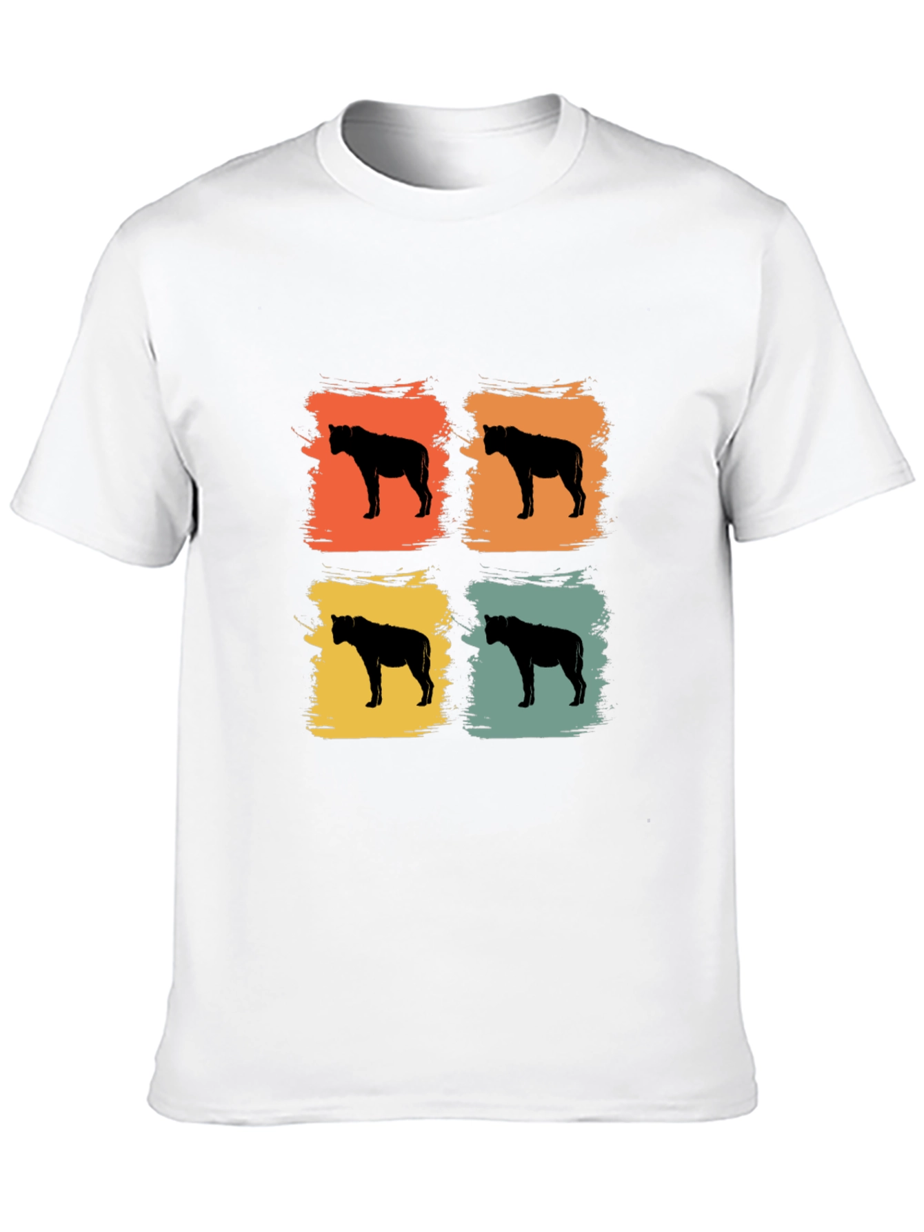 Retro Hyena Silhouette T-Shirt - Cool Graphic Tee