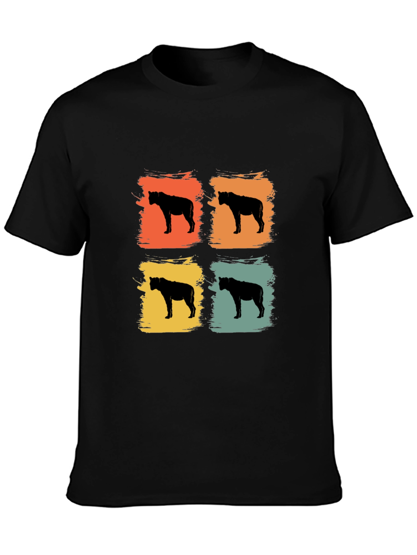 Retro Hyena Silhouette T-Shirt - Cool Graphic Tee