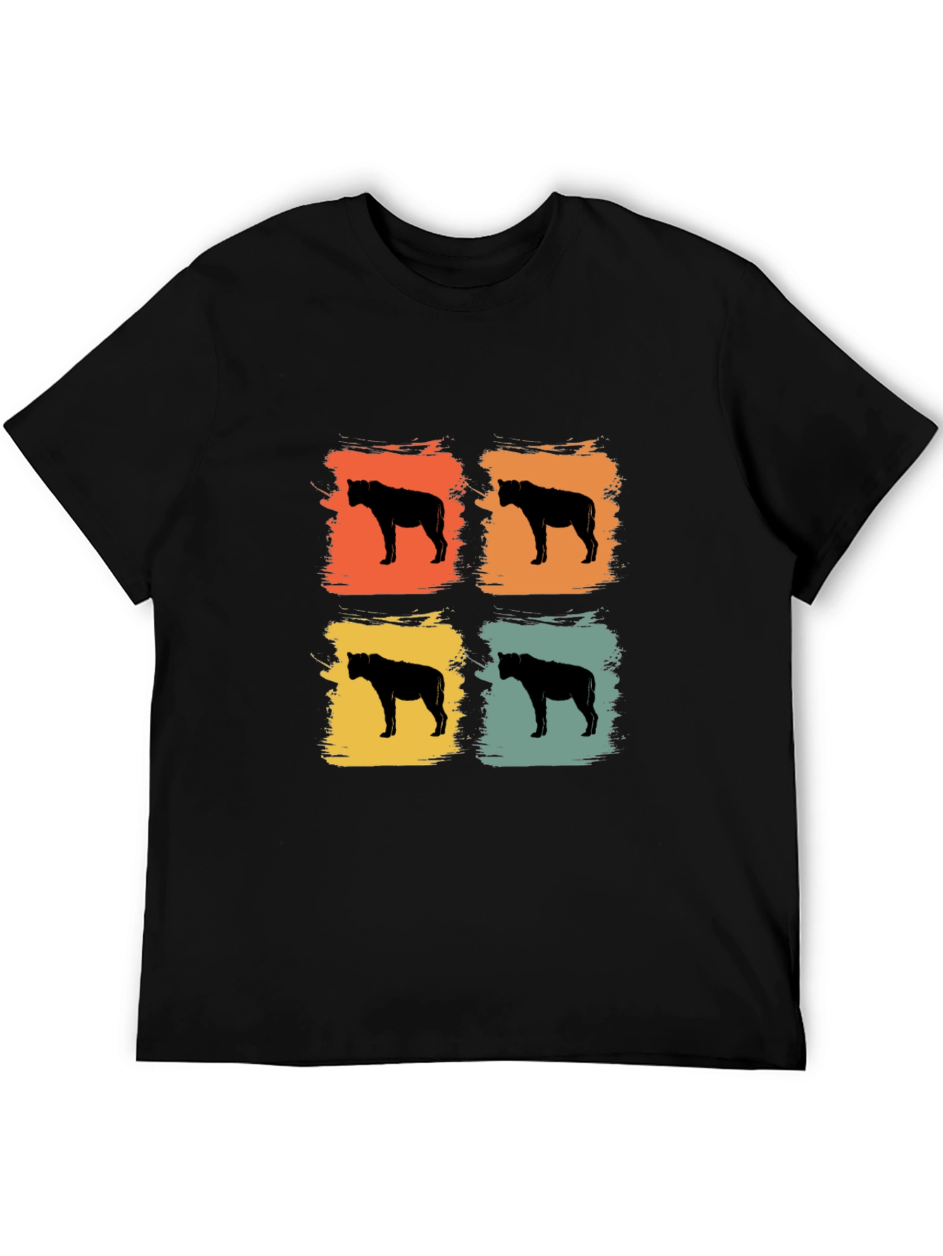 Retro Hyena Silhouette T-Shirt - Cool Graphic Tee