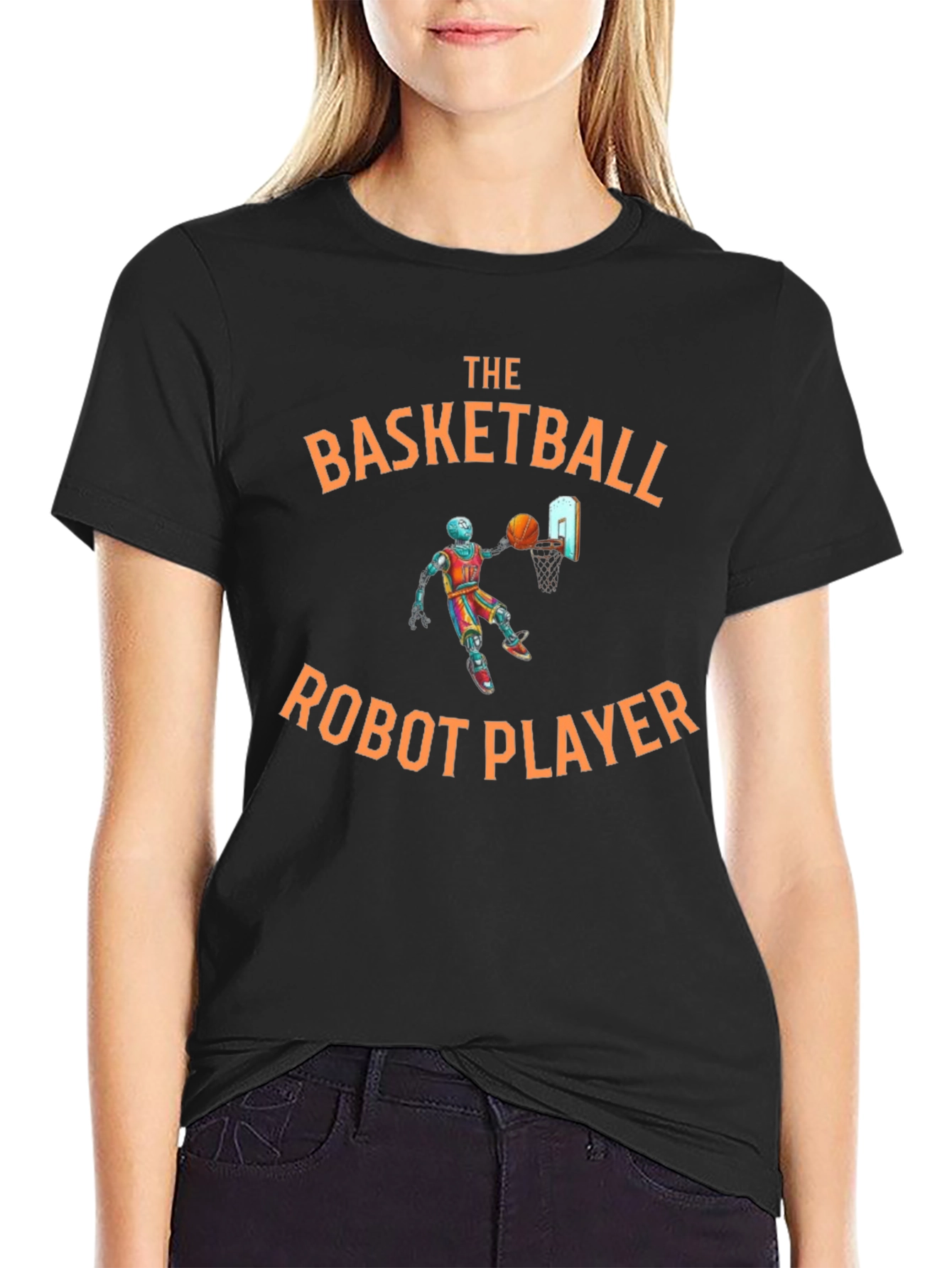 Basketball Robot Player Graphic T-Shirt