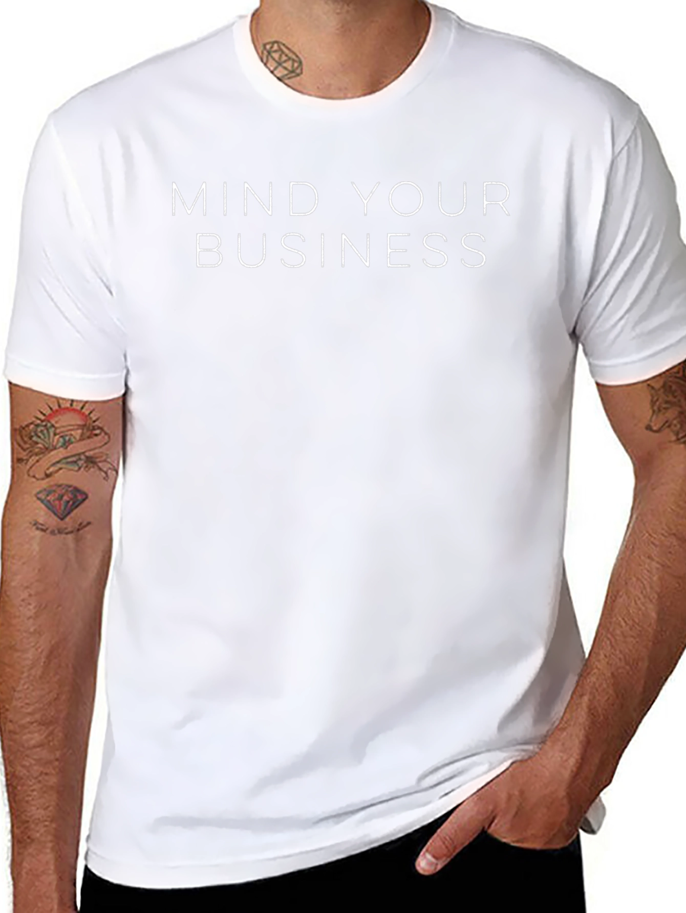 Mind Your Business Black Graphic Tee