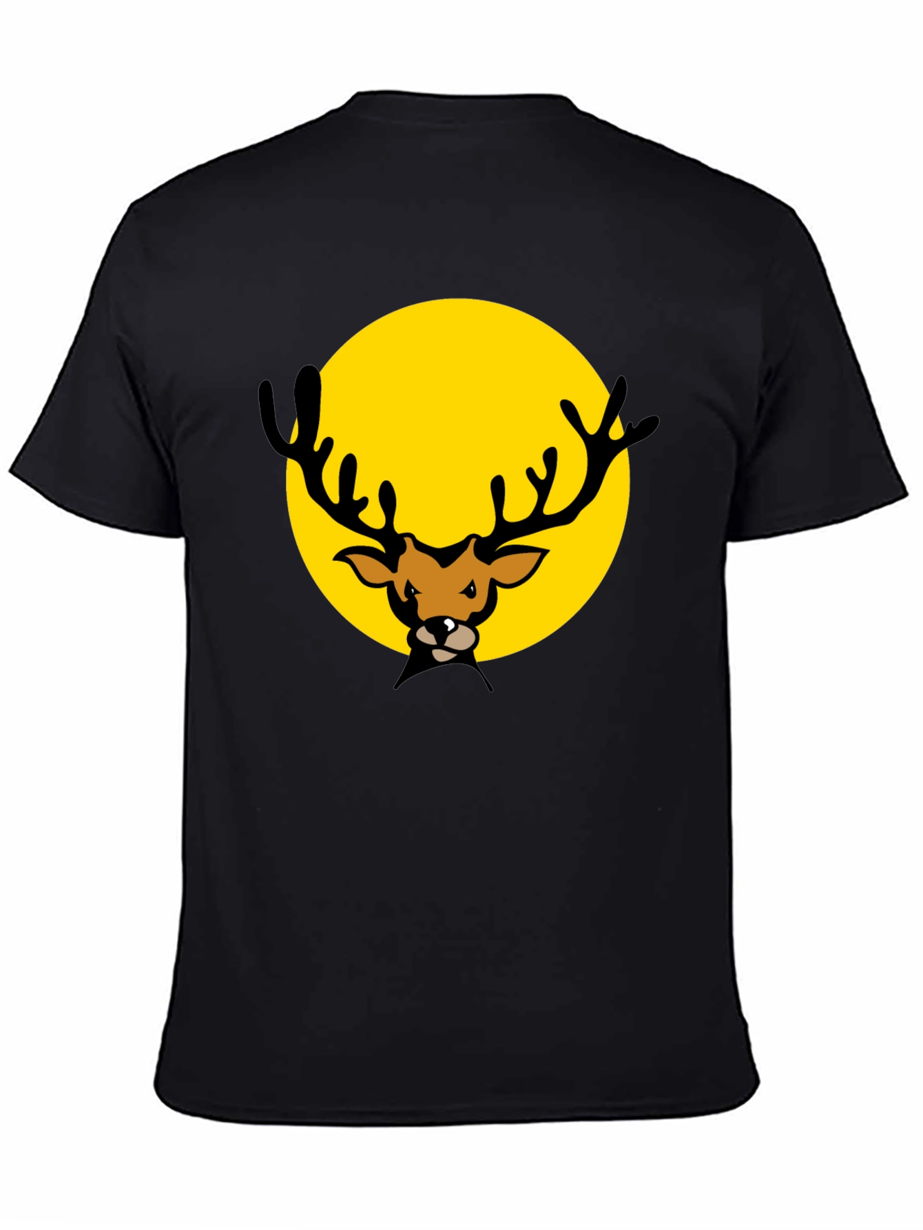 Deer Graphic Black T-Shirt
