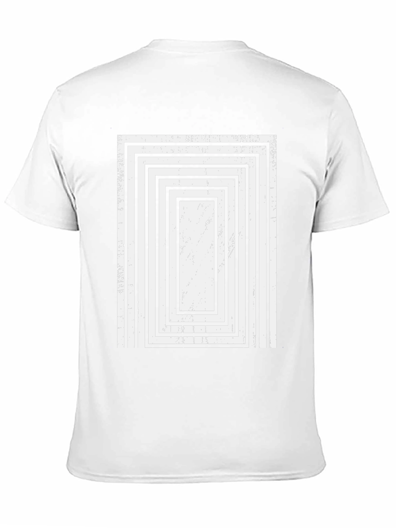Retro Rectangle Pattern Black T-Shirt