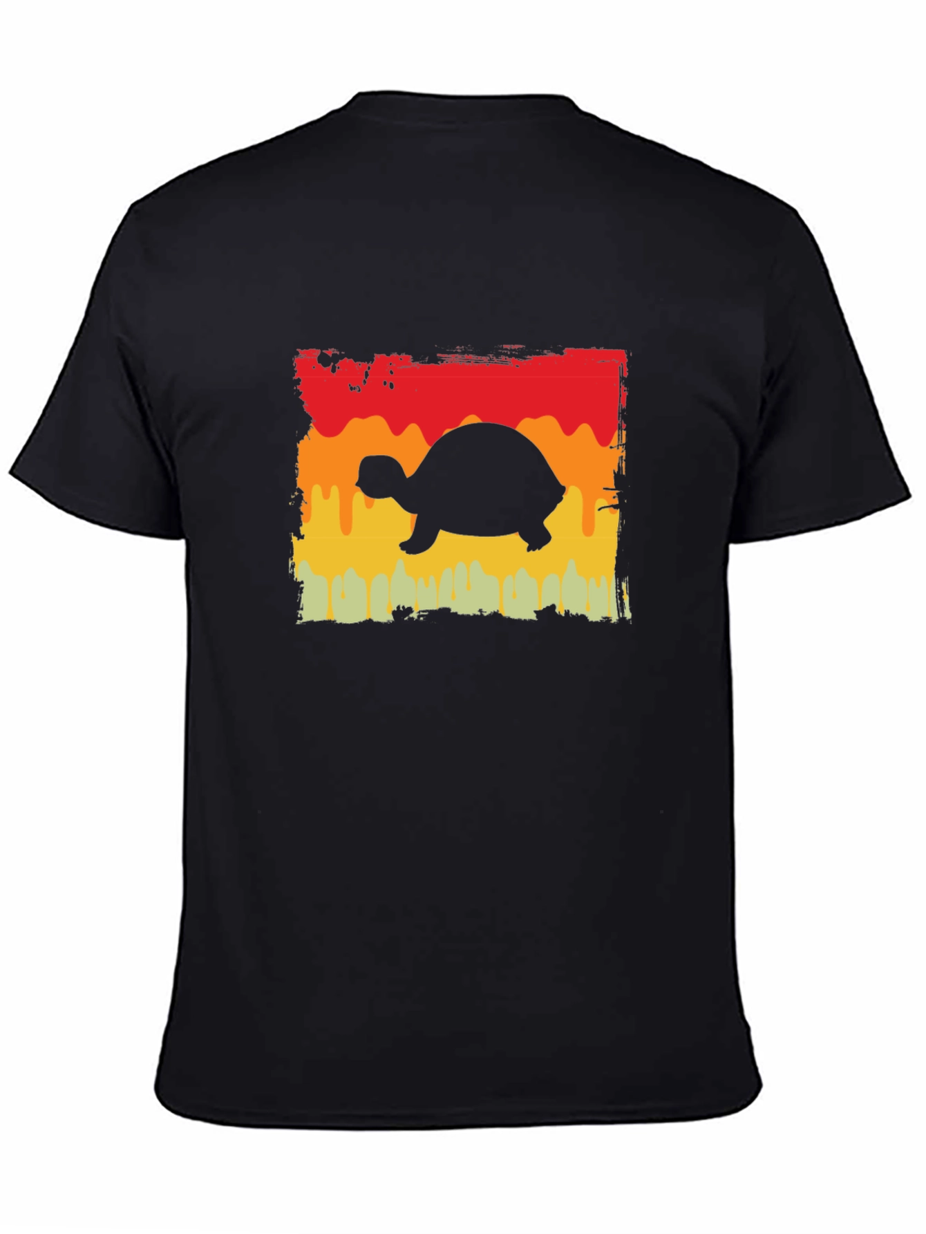 Retro Turtle Graphic Tee - Black
