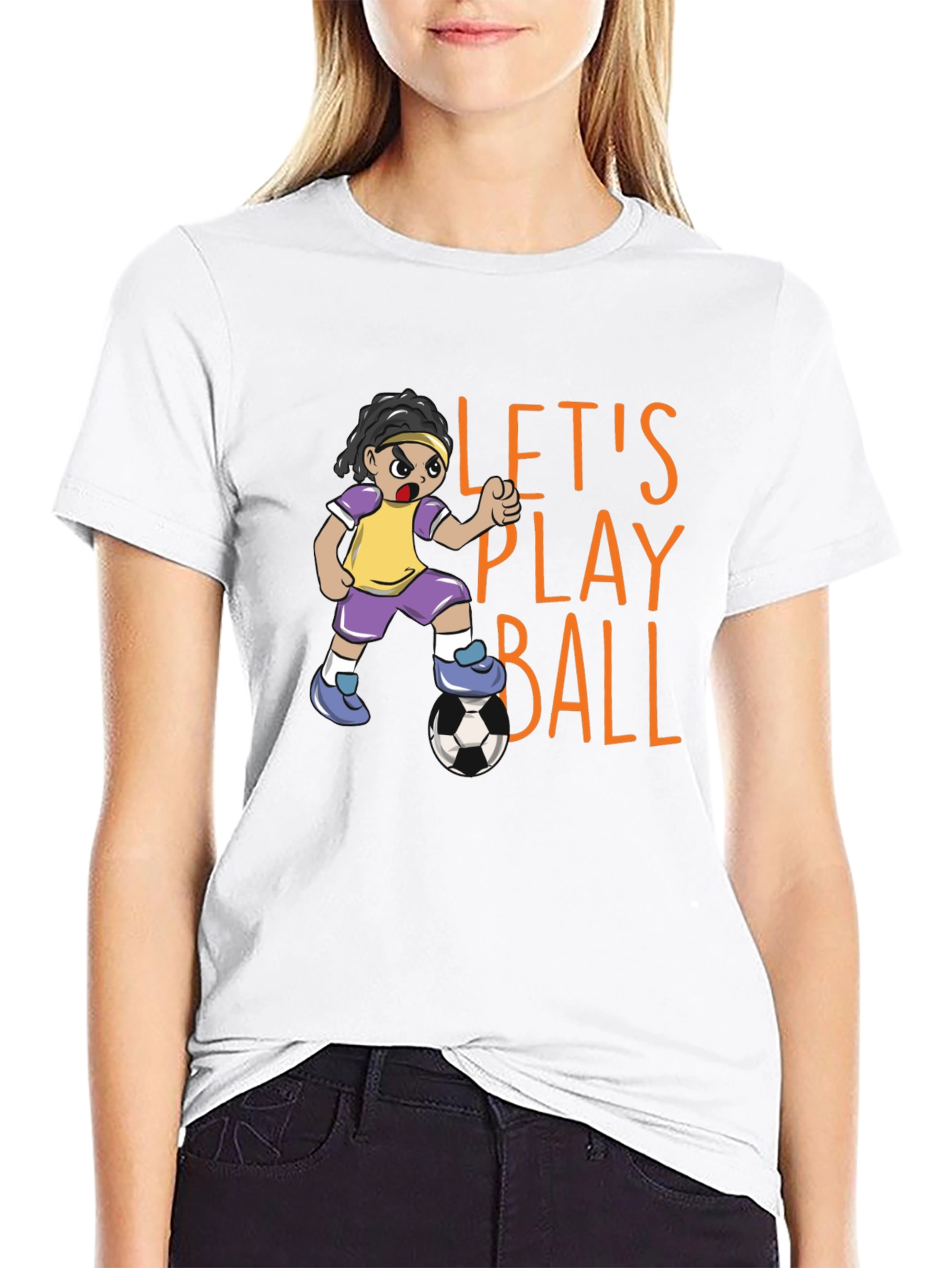 Lets Play Ball! Graphic Print T-Shirt