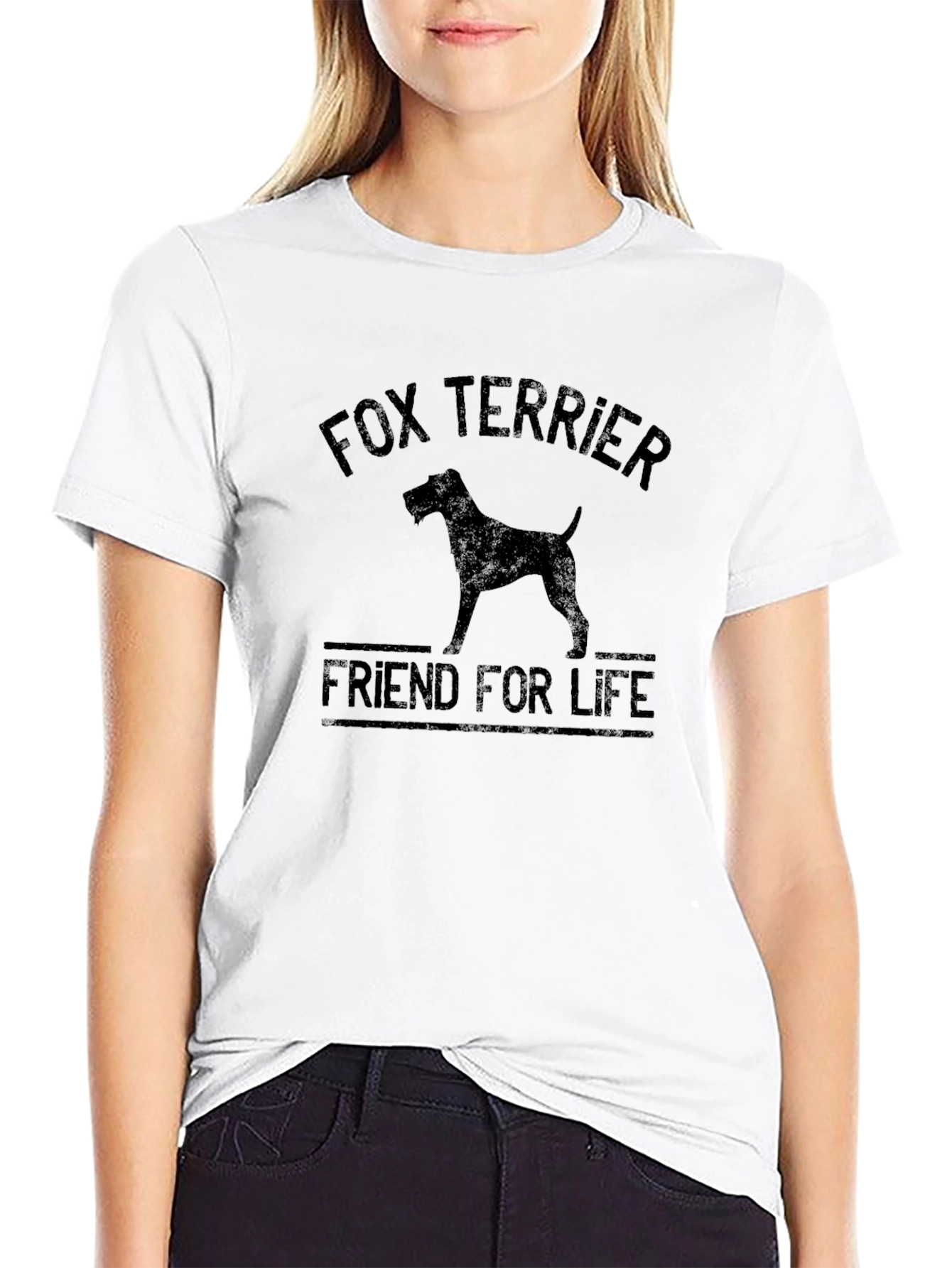Fox Terrier Friend For Life T-Shirt - Black