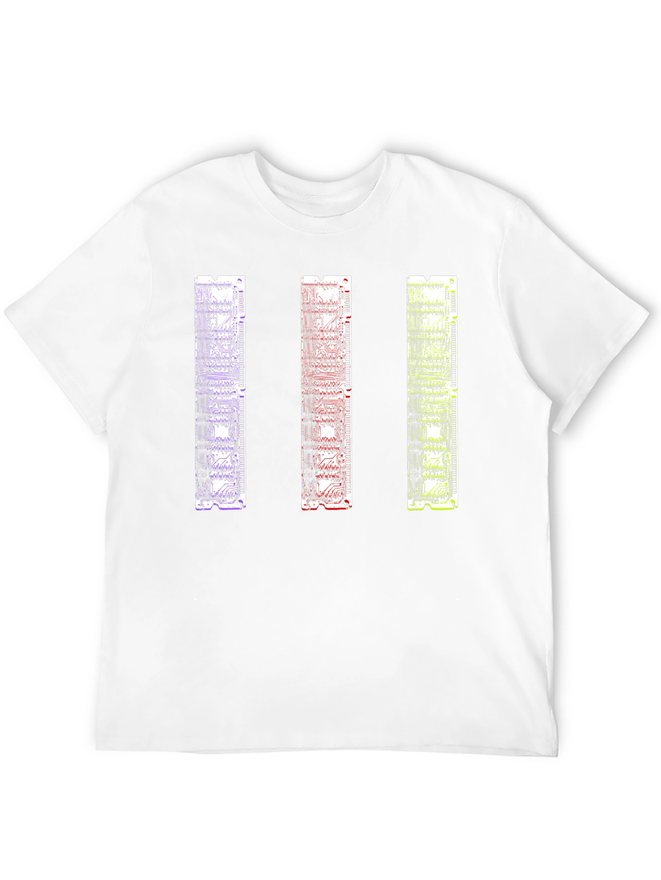 Circuit Board RAM Style Black T-Shirt