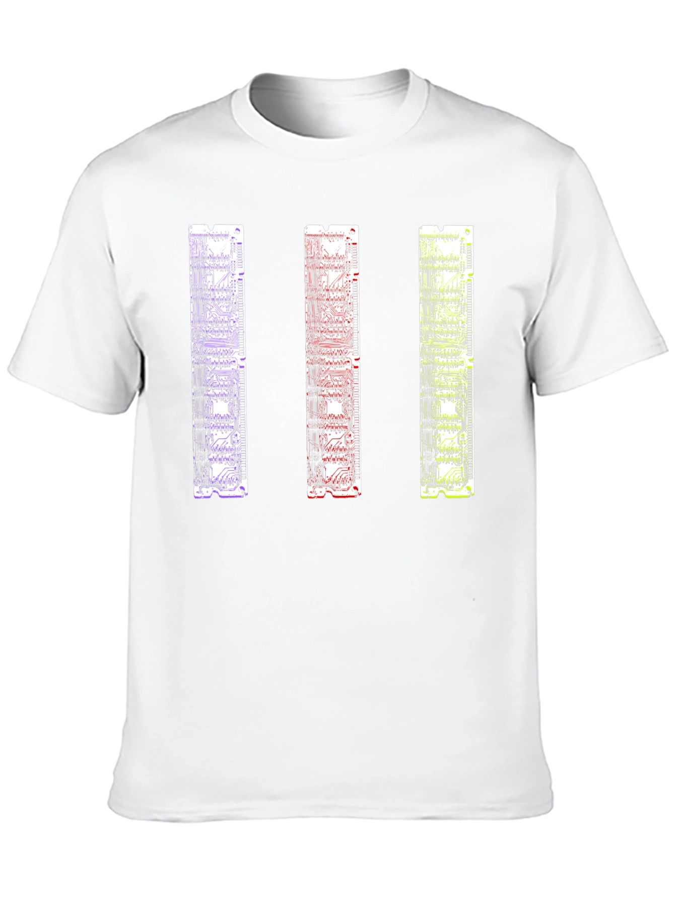 Circuit Board RAM Style Black T-Shirt