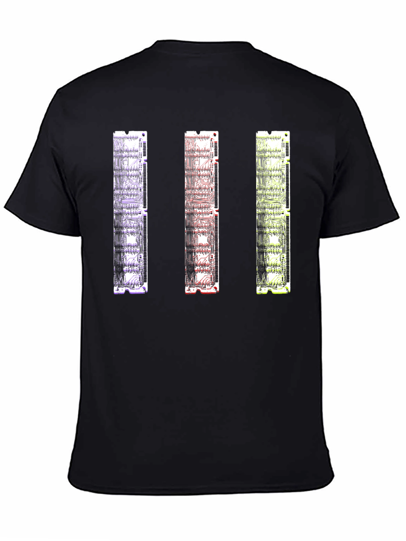 Circuit Board RAM Style Black T-Shirt