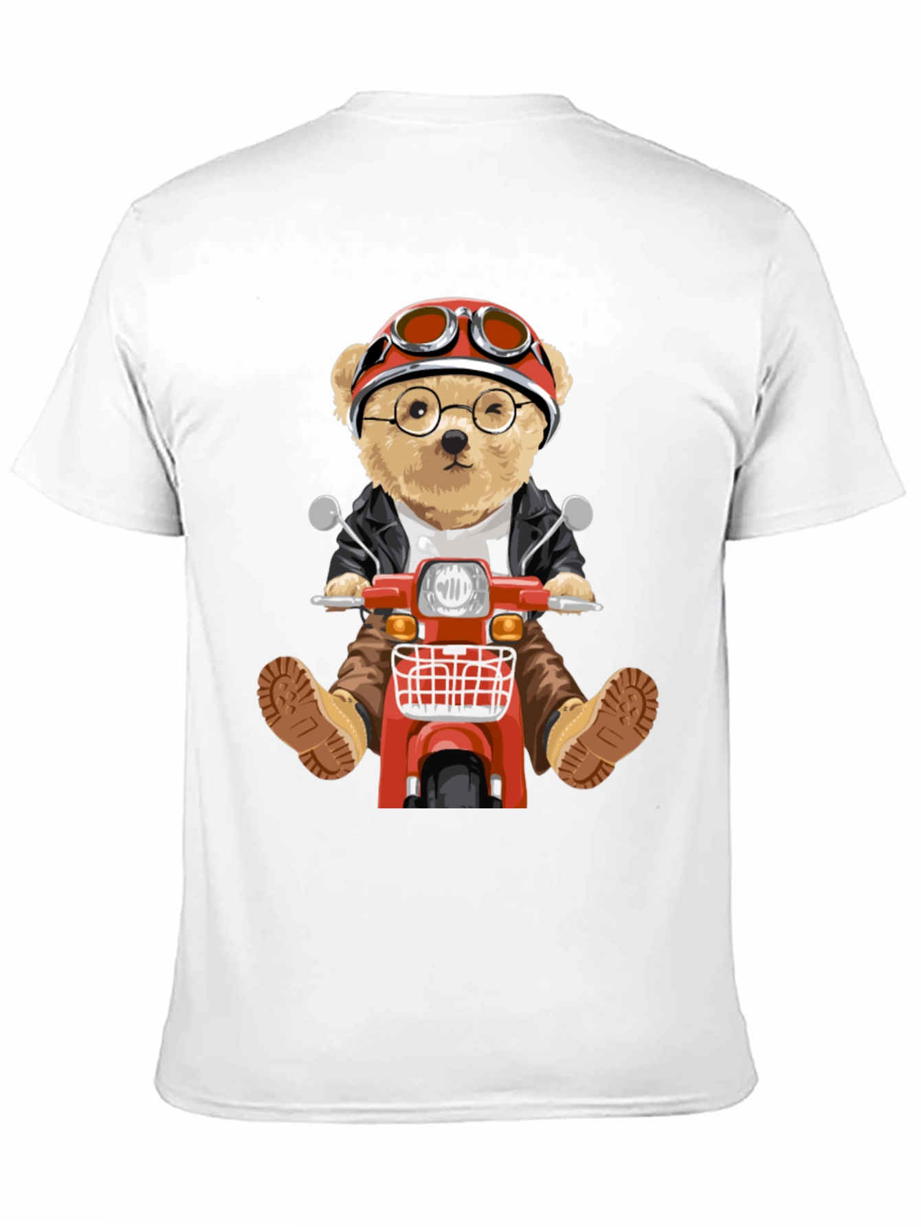 Motorcycle Bear Graphic T-Shirt