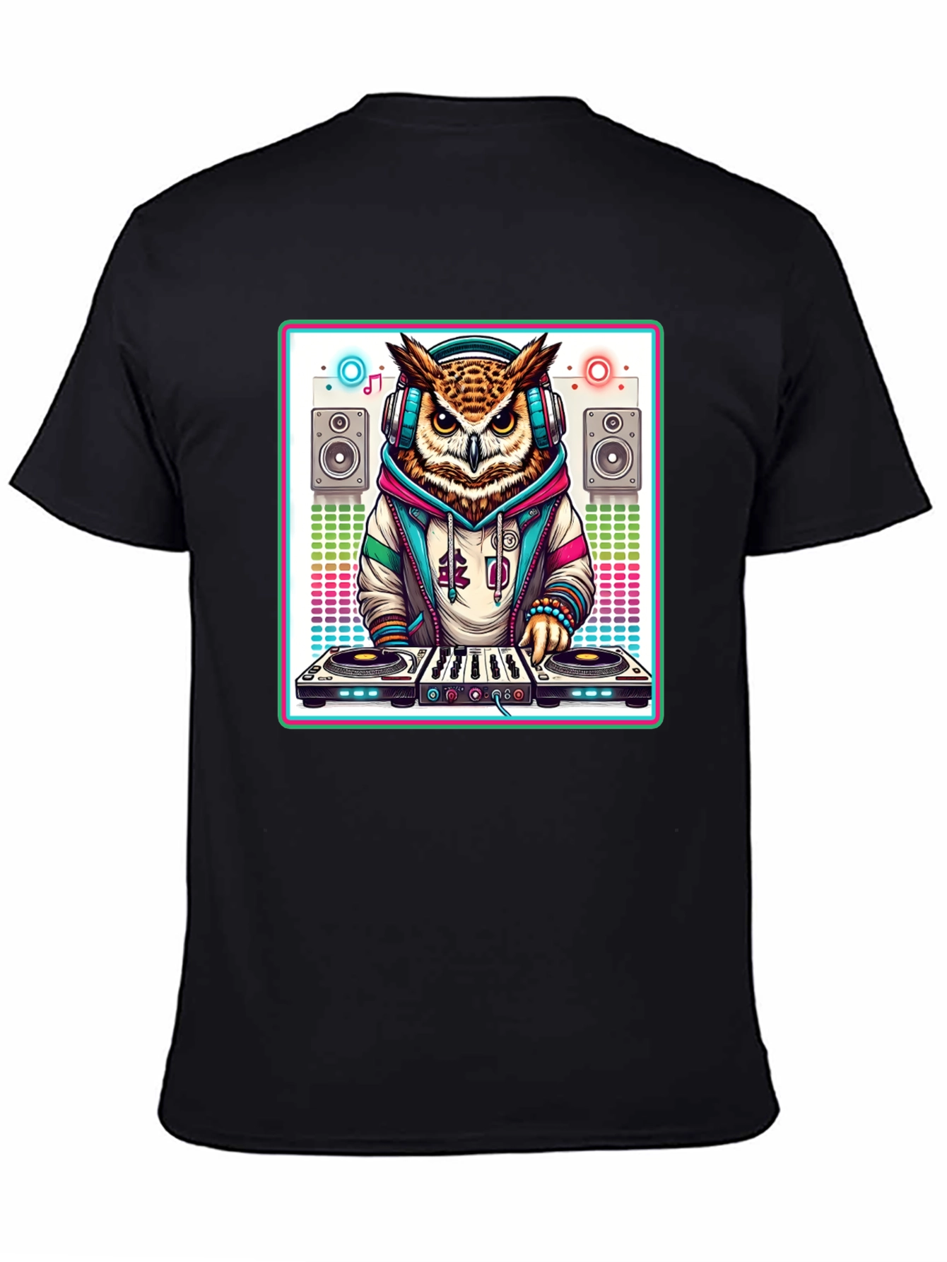DJ Owl Graphic T-Shirt - Music Lover Tee
