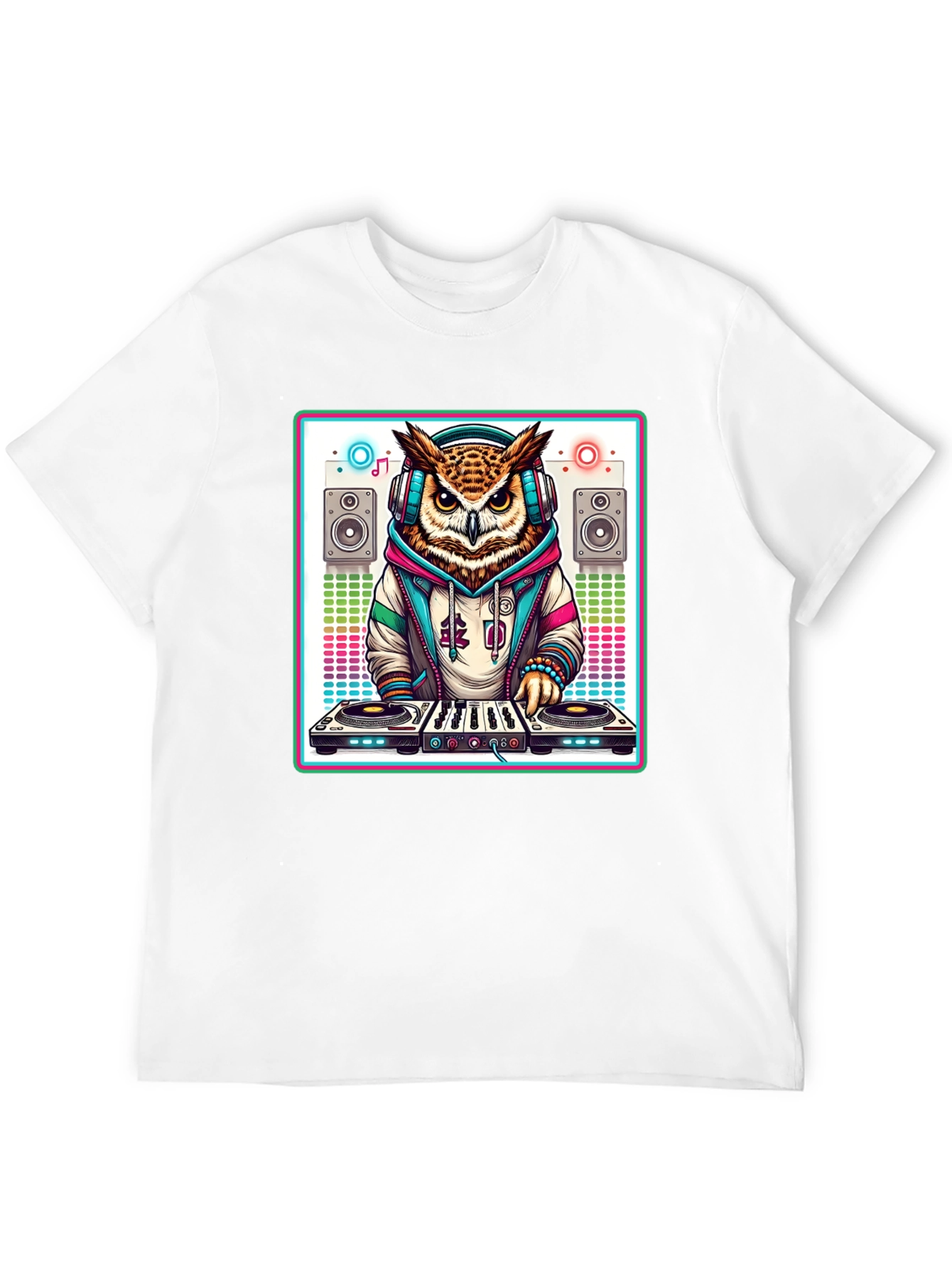 DJ Owl Graphic T-Shirt - Music Lover Tee