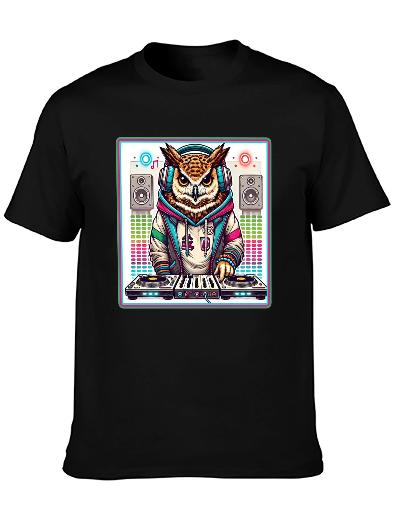 DJ Owl Graphic T-Shirt - Music Lover Tee