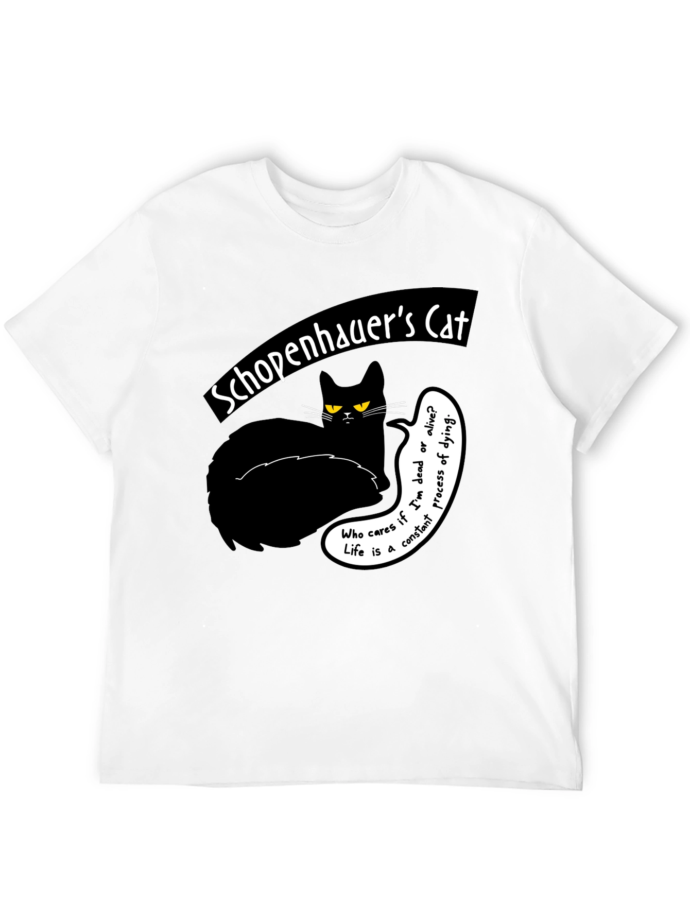 Schopenhauers Cat Graphic Tee - Philosophical Humor T-Shirt