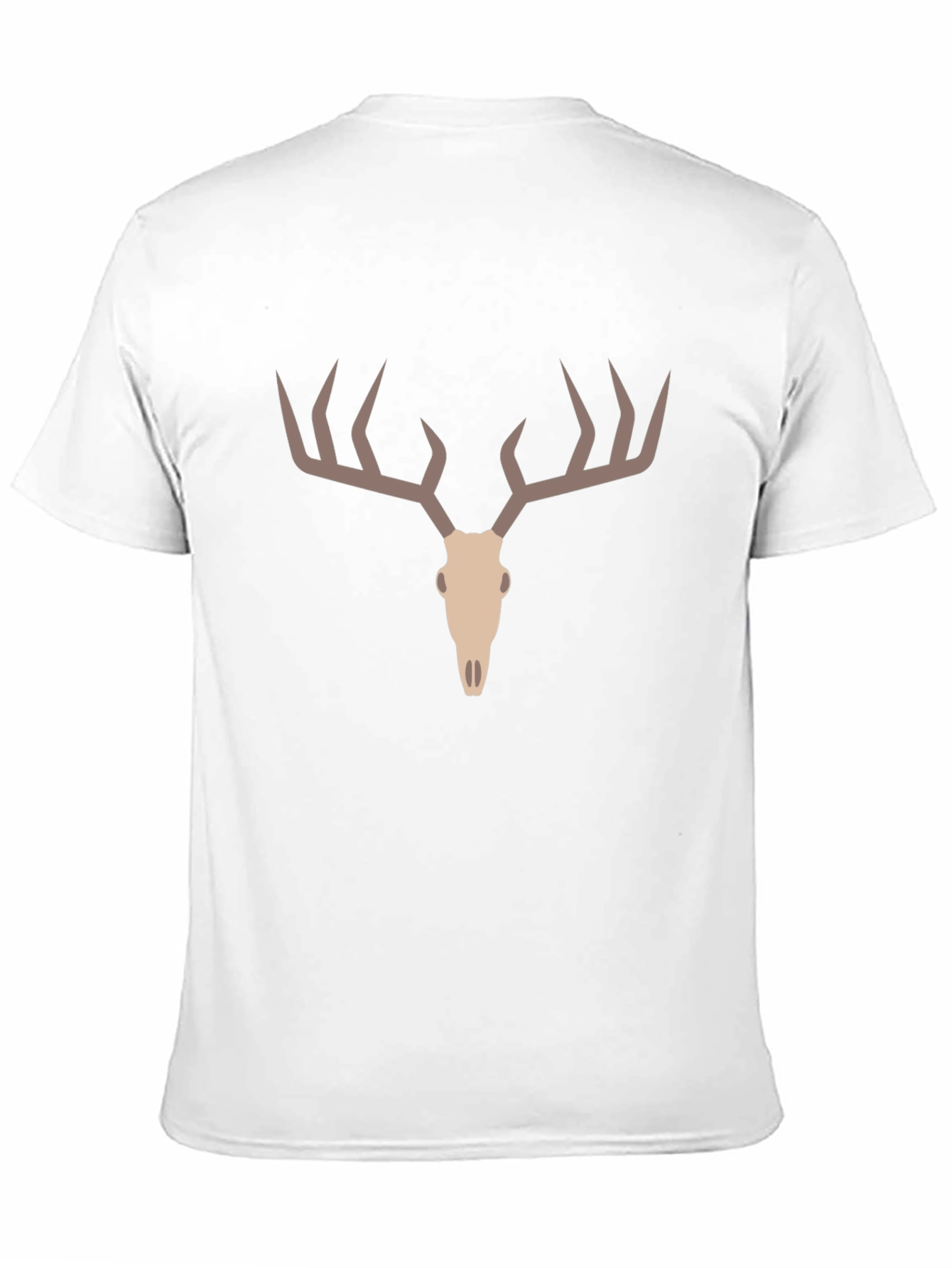 Deer Skull Graphic Tee - Black Casual T-Shirt