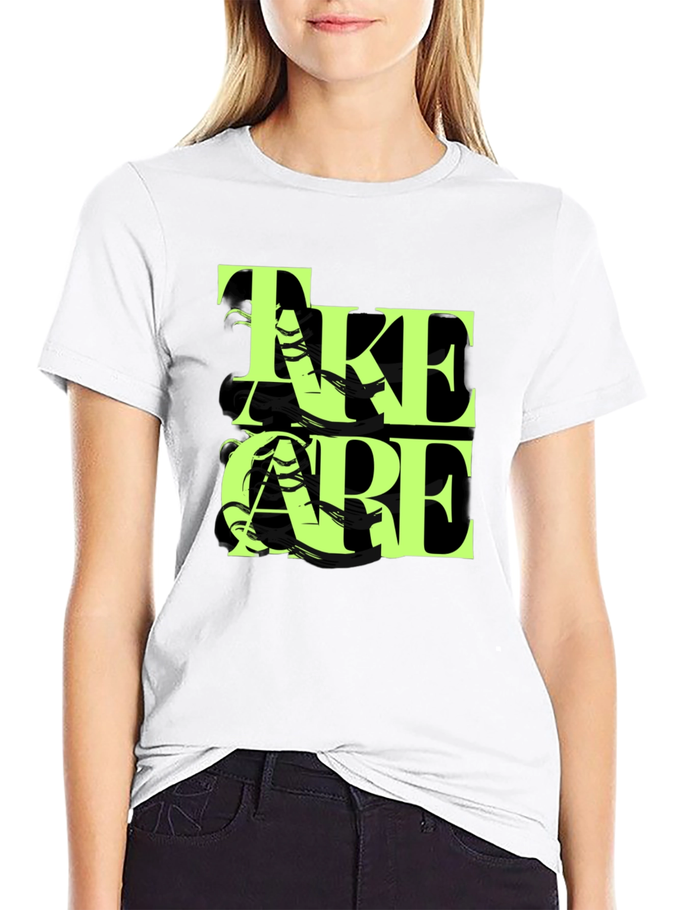 Take Care Graphic Black T-Shirt
