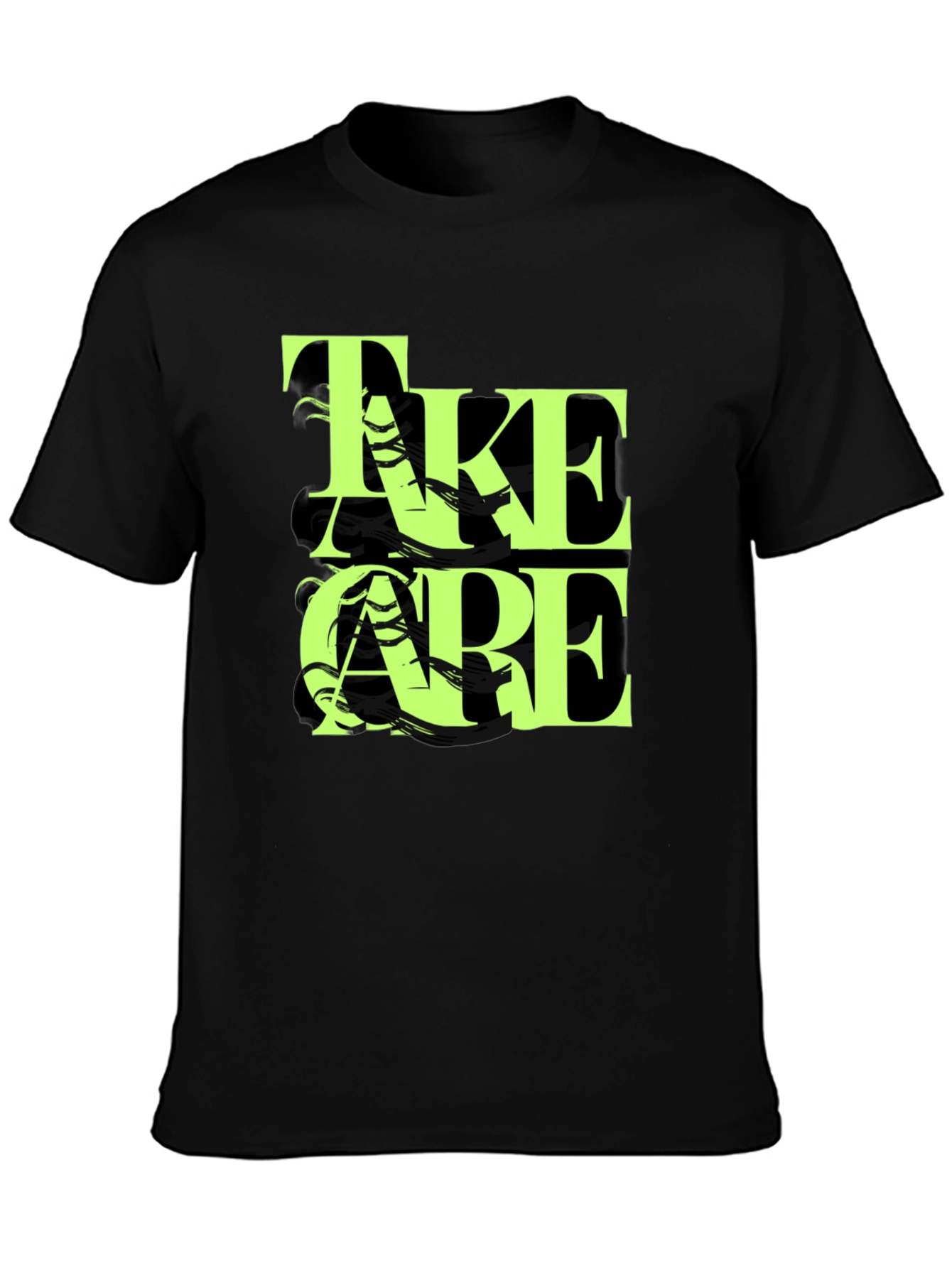 Take Care Graphic Black T-Shirt