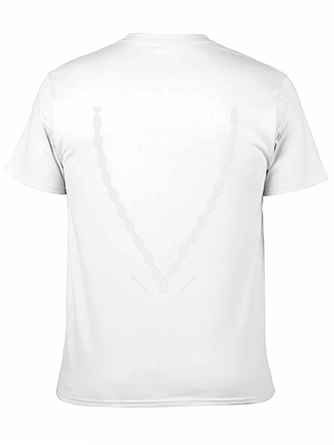 Chain T-Shirt - Black Crew Neck Graphic Tee