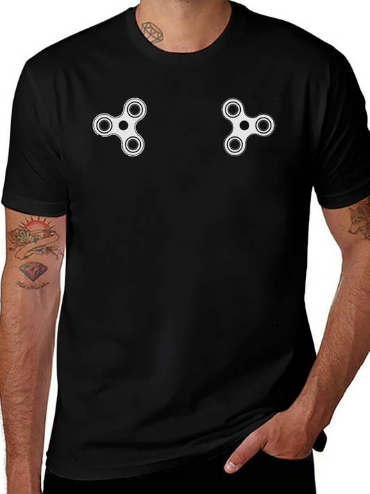 Fidget Spinner Graphic Tee - Black