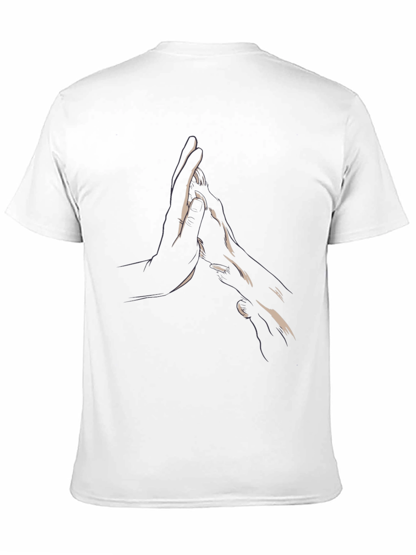 Minimalist Hands Graphic Black Tee