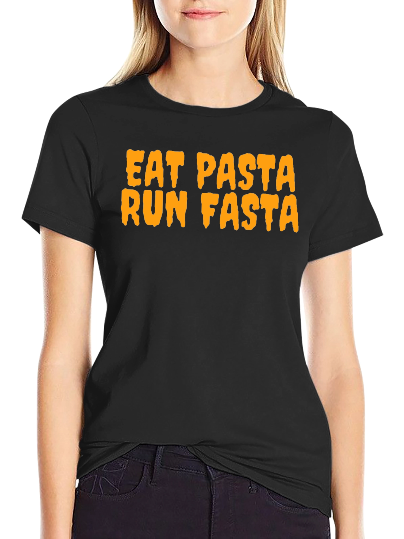 Eat Pasta Run Fasta Graphic T-Shirt