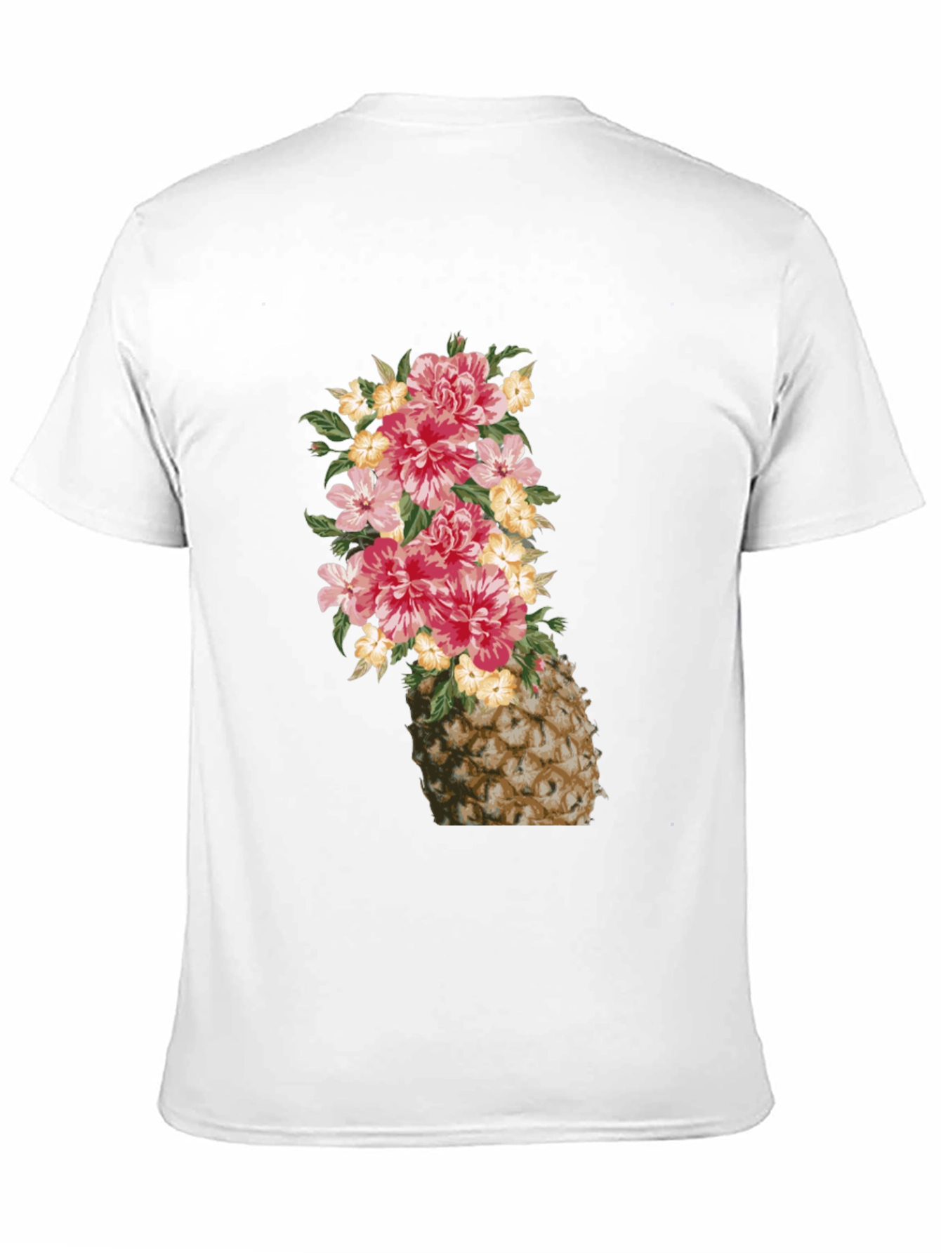 Floral Pineapple Graphic Tee - Trendy Summer Style