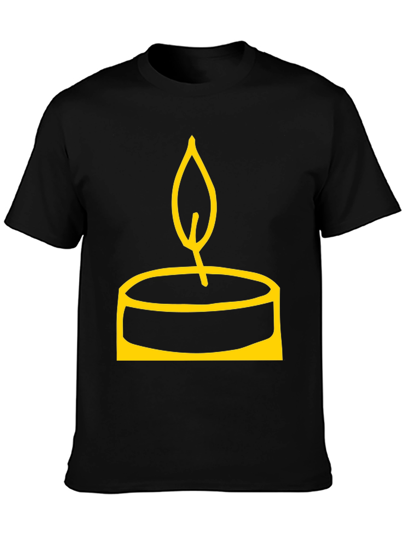Candle Graphic Black T-Shirt